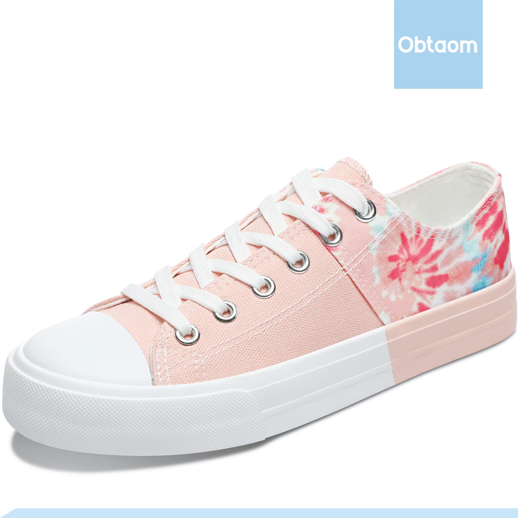 Obtaom Unisex Canvas Shoes Low Top Fashion Sneakers Slip on Walking Shoe