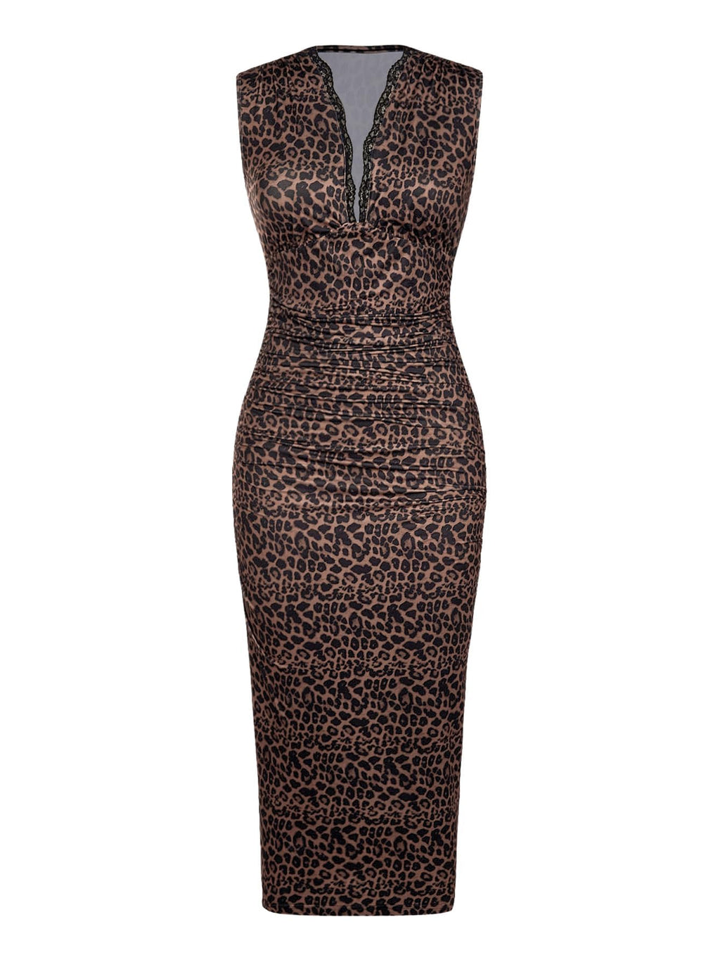 GORGLITTER Women's Leopard Cheetah Animal Print Lace Sexy Birthday Dresses | Bodycon Midi Dress, Y2K Rave Style, Date Night Going Out Dresses, Brunch Outfits, Club Dinner Outfit