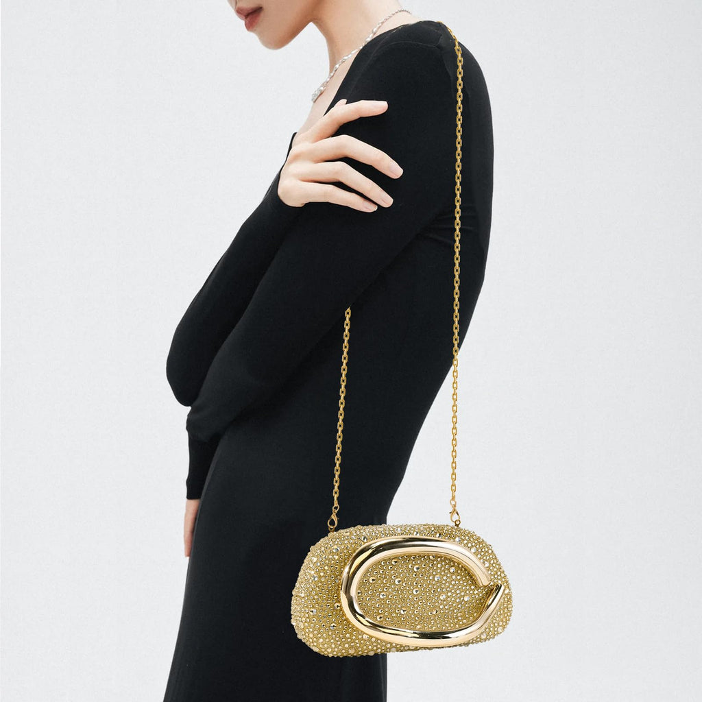 Clutch Purses for Women Formal, PU Leather/Marble Acrylic Evening Bags with Chain, Trendy Metal Handle Purses 2025