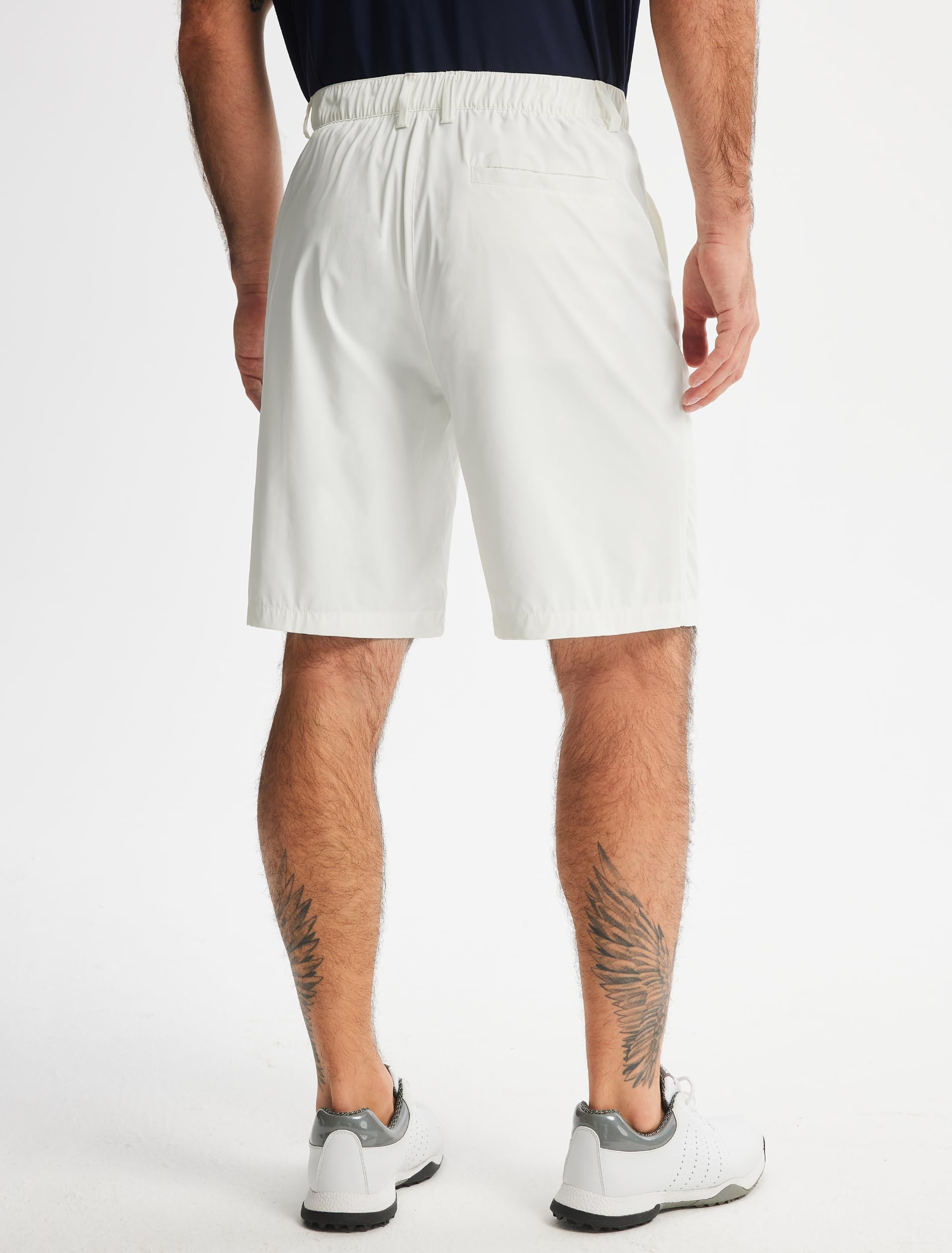 Men's Classic Fit 9" Golf Shorts Casual Summer Outfits | All Day Comfy, Stretch, Elastic Waist, Lightweight, Quick Dry Dress Travel Clothing