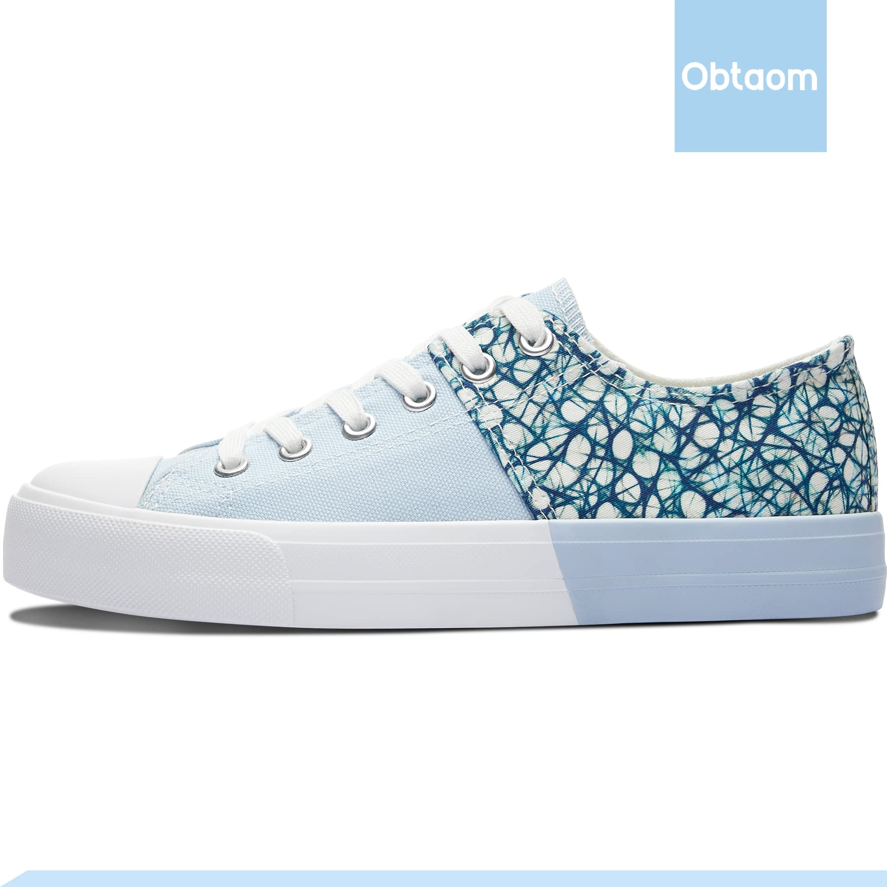 Obtaom Unisex Canvas Shoes Low Top Fashion Sneakers Slip on Walking Shoe