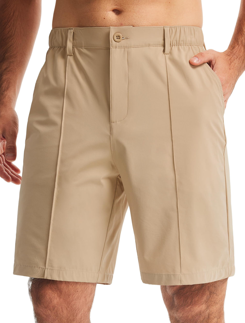 Men's Classic Fit 9" Golf Shorts Casual Summer Outfits | All Day Comfy, Stretch, Elastic Waist, Lightweight, Quick Dry Dress Travel Clothing