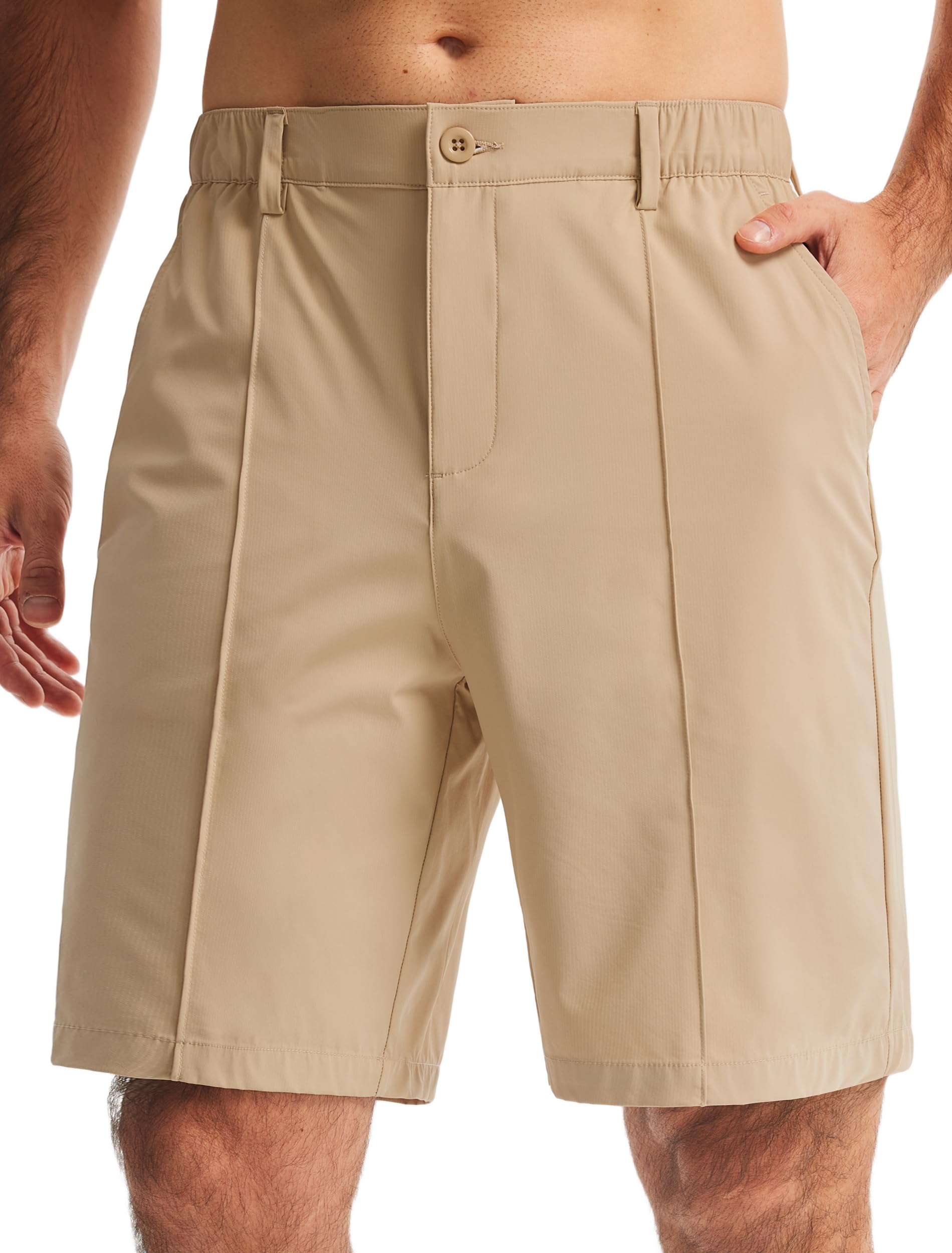 Men's Classic Fit 9" Golf Shorts Casual Summer Outfits | All Day Comfy, Stretch, Elastic Waist, Lightweight, Quick Dry Dress Travel Clothing