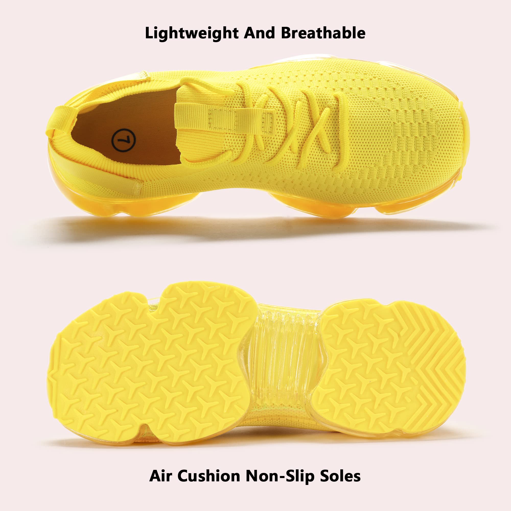 LUCKY STEP Women Air Cushion Fashion Sneakers | Breathable Casual Comfortable Lightweight Walking Shoes