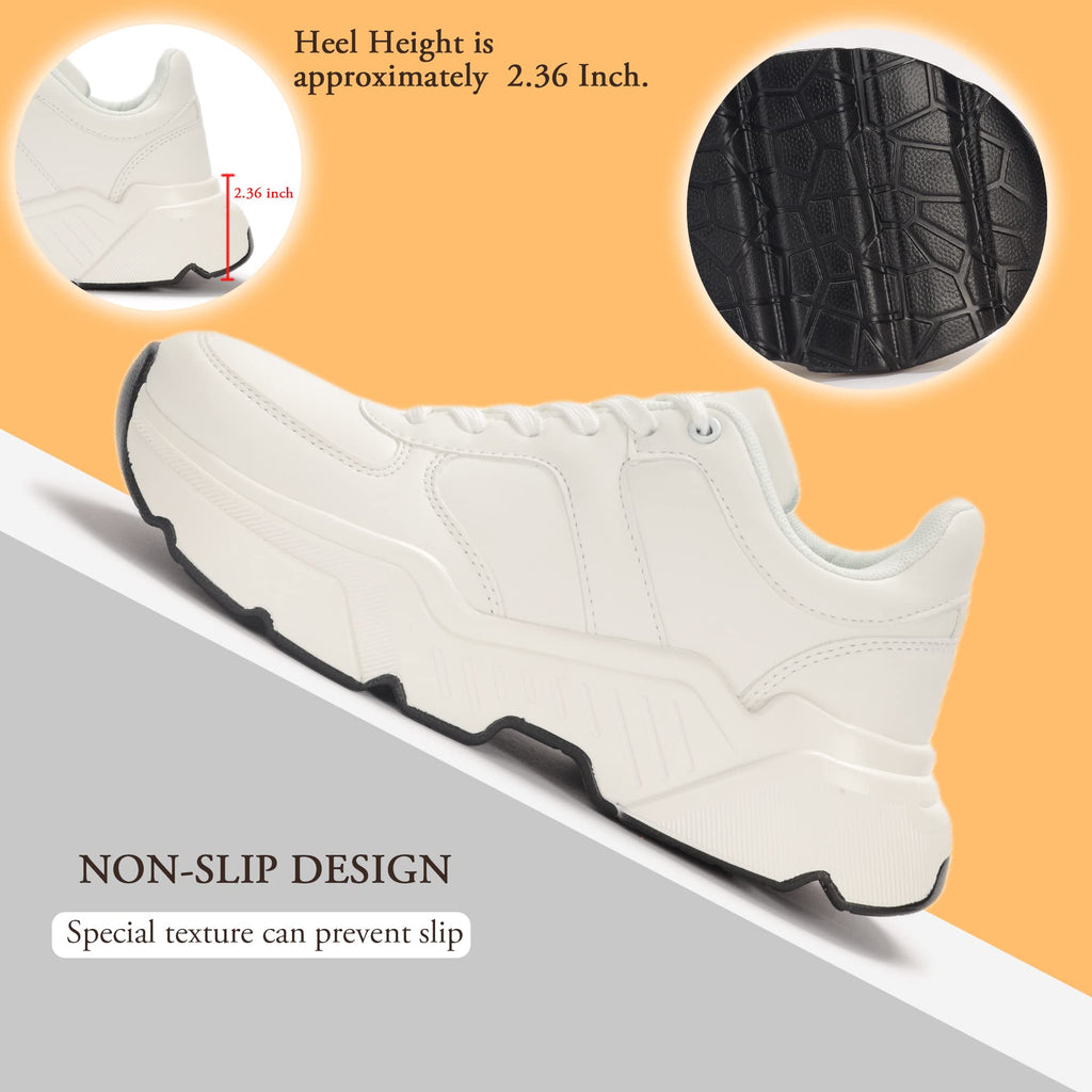 BELOS Women Platform Chunky Sneakers Fashion Dad Sneakers | Casual Lace Up Comfortable Lightweigt Walking Shoes