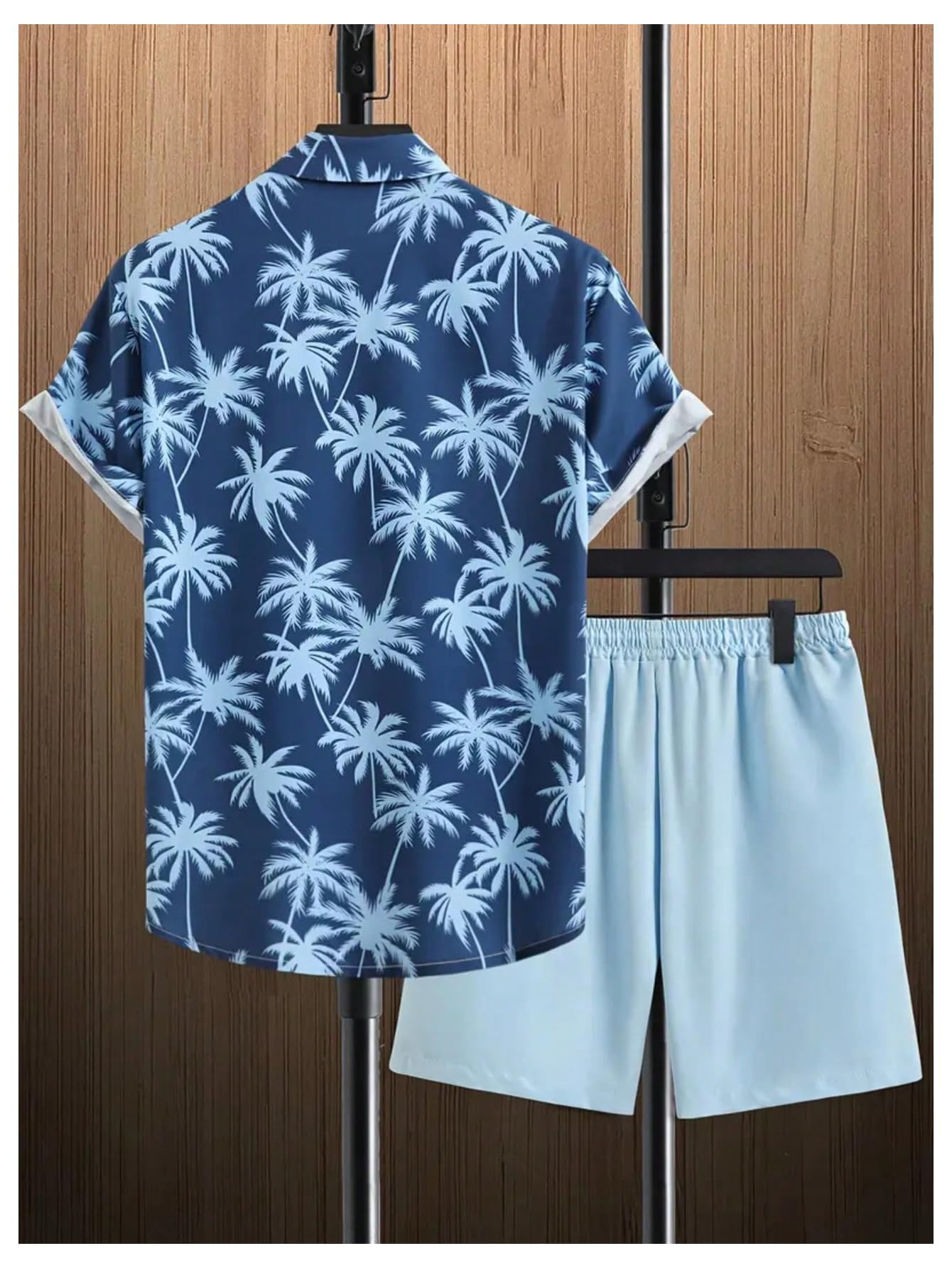 GORGLITTER Men's Beach Cruise Vacation Outfits Floral Shirt and Shorts Sets | Short Sleeve Button Up, Matching Hawaiian Outfits for Couples, Resort Wear