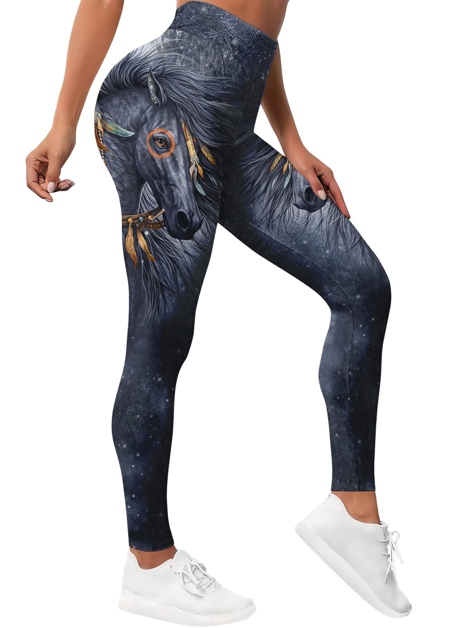 PAGYMO Printed Leggings for Women Crazy High Waisted Running Yoga Pants | Graphic print, cute crazy colorful pattern, high waisted leggings, athletic workout gym running yoga pants