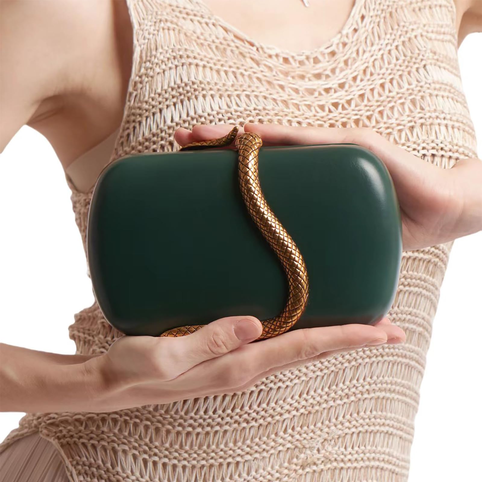 PU Leather Handbag Detachable Chain Crossbody Shoulder Evening Bag Clutch Purse for Women Formal Wedding Party Prom