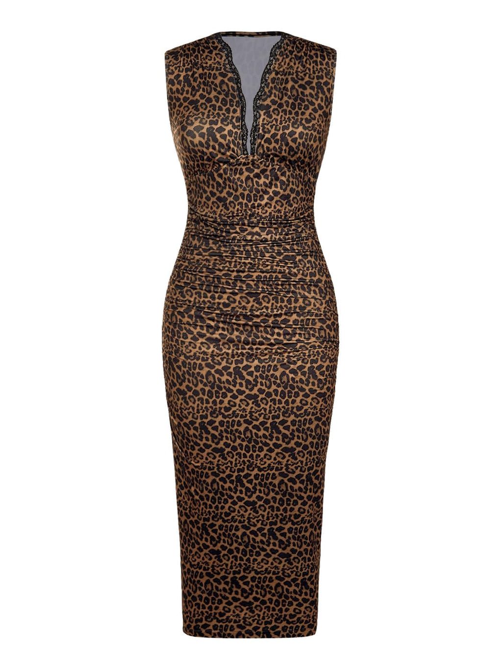 GORGLITTER Women's Leopard Cheetah Animal Print Lace Sexy Birthday Dresses | Bodycon Midi Dress, Y2K Rave Style, Date Night Going Out Dresses, Brunch Outfits, Club Dinner Outfit