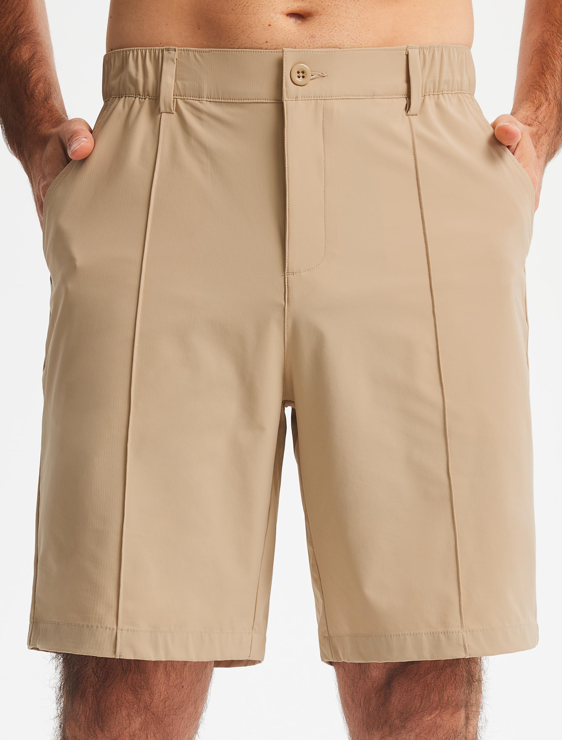 Men's Classic Fit 9" Golf Shorts Casual Summer Outfits | All Day Comfy, Stretch, Elastic Waist, Lightweight, Quick Dry Dress Travel Clothing