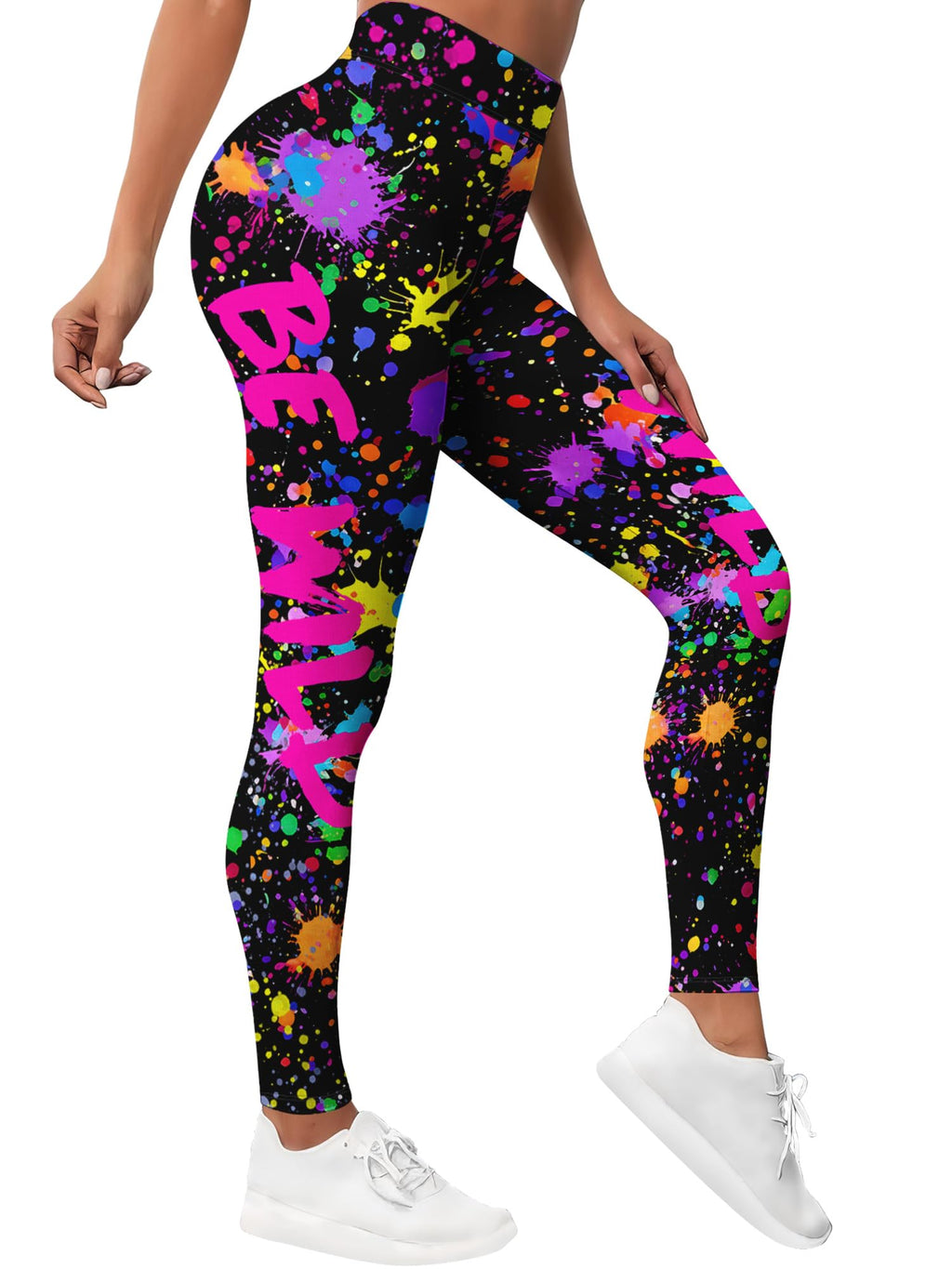 PAGYMO Printed Leggings for Women Crazy High Waisted Running Yoga Pants | Graphic print, cute crazy colorful pattern, high waisted leggings, athletic workout gym running yoga pants