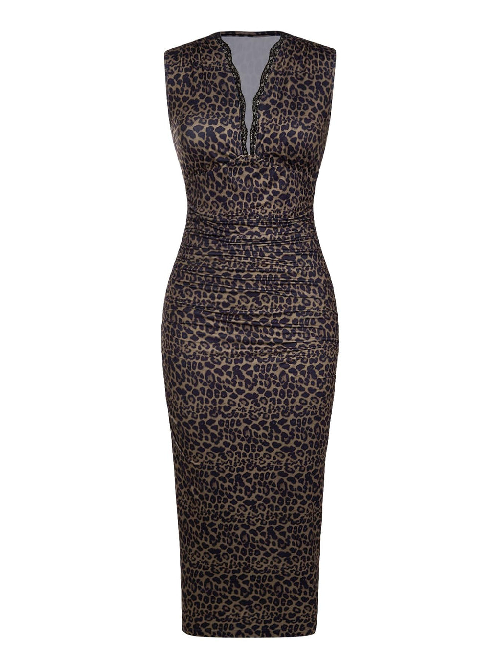 GORGLITTER Women's Leopard Cheetah Animal Print Lace Sexy Birthday Dresses | Bodycon Midi Dress, Y2K Rave Style, Date Night Going Out Dresses, Brunch Outfits, Club Dinner Outfit
