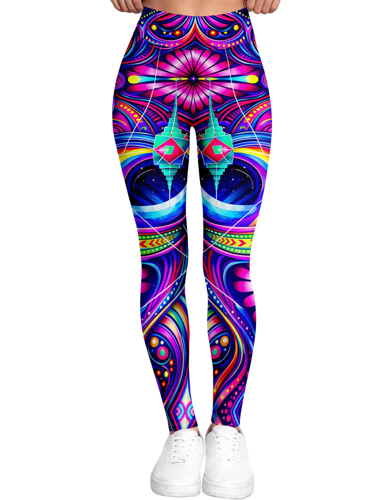 PAGYMO Printed Leggings for Women Crazy High Waisted Running Yoga Pants | Graphic print, cute crazy colorful pattern, high waisted leggings, athletic workout gym running yoga pants