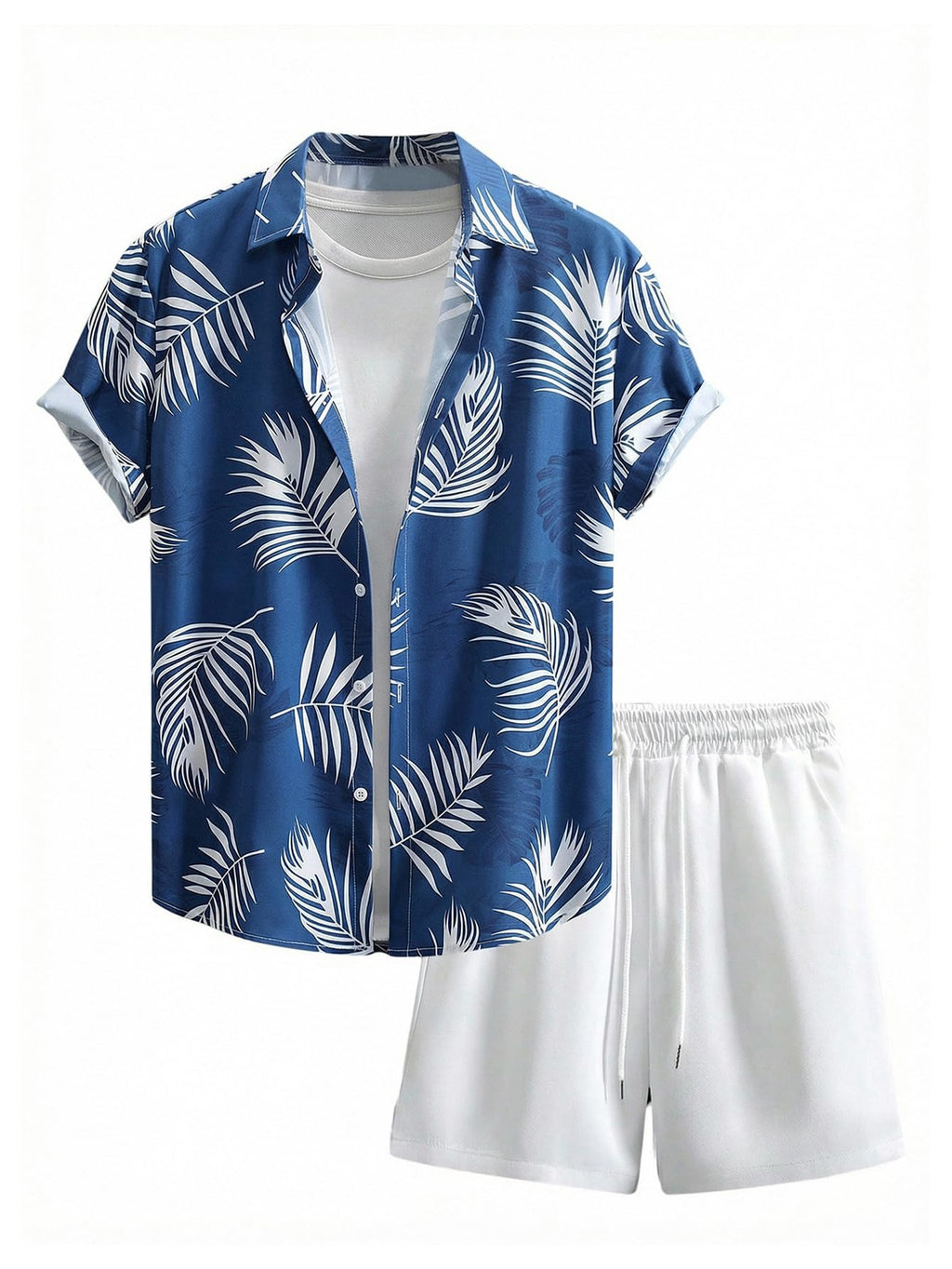 GORGLITTER Men's Beach Cruise Vacation Outfits Floral Shirt and Shorts Sets | Short Sleeve Button Up, Matching Hawaiian Outfits for Couples, Resort Wear