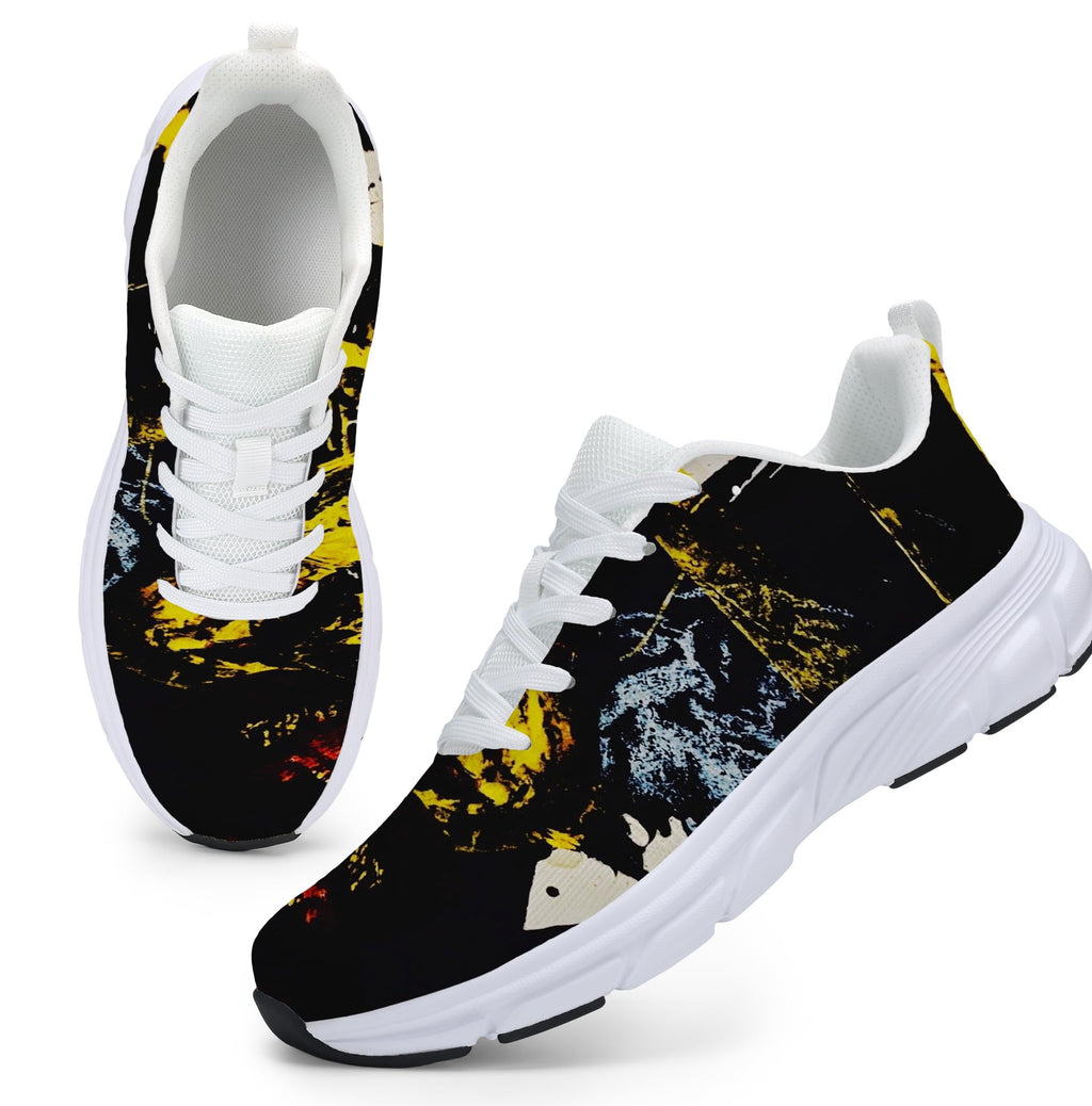 Women's Fashion Sneakers - Comfortable Breathable Mesh Platform Casual Walking Shoes for Everyday Wear, White Sole, All-Day Support