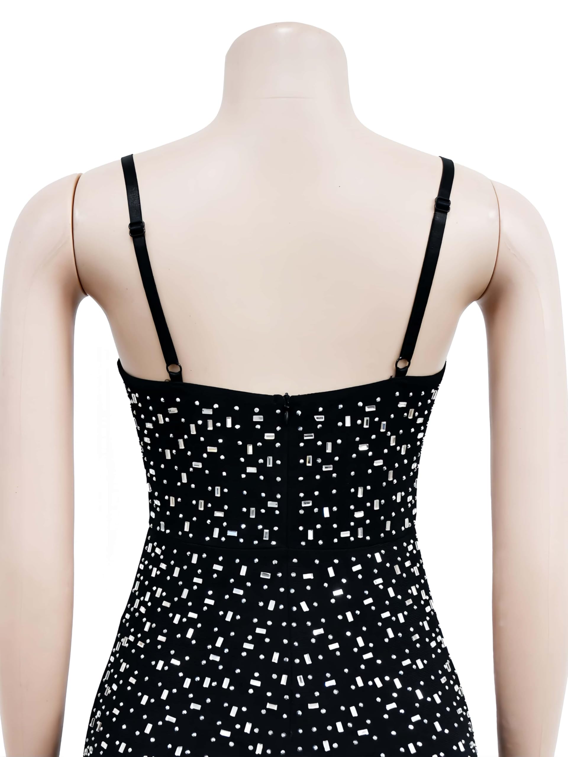 Figdaw Women's Sparkle Rhinestone Jumpsuits for Women Sexy Party Night Out