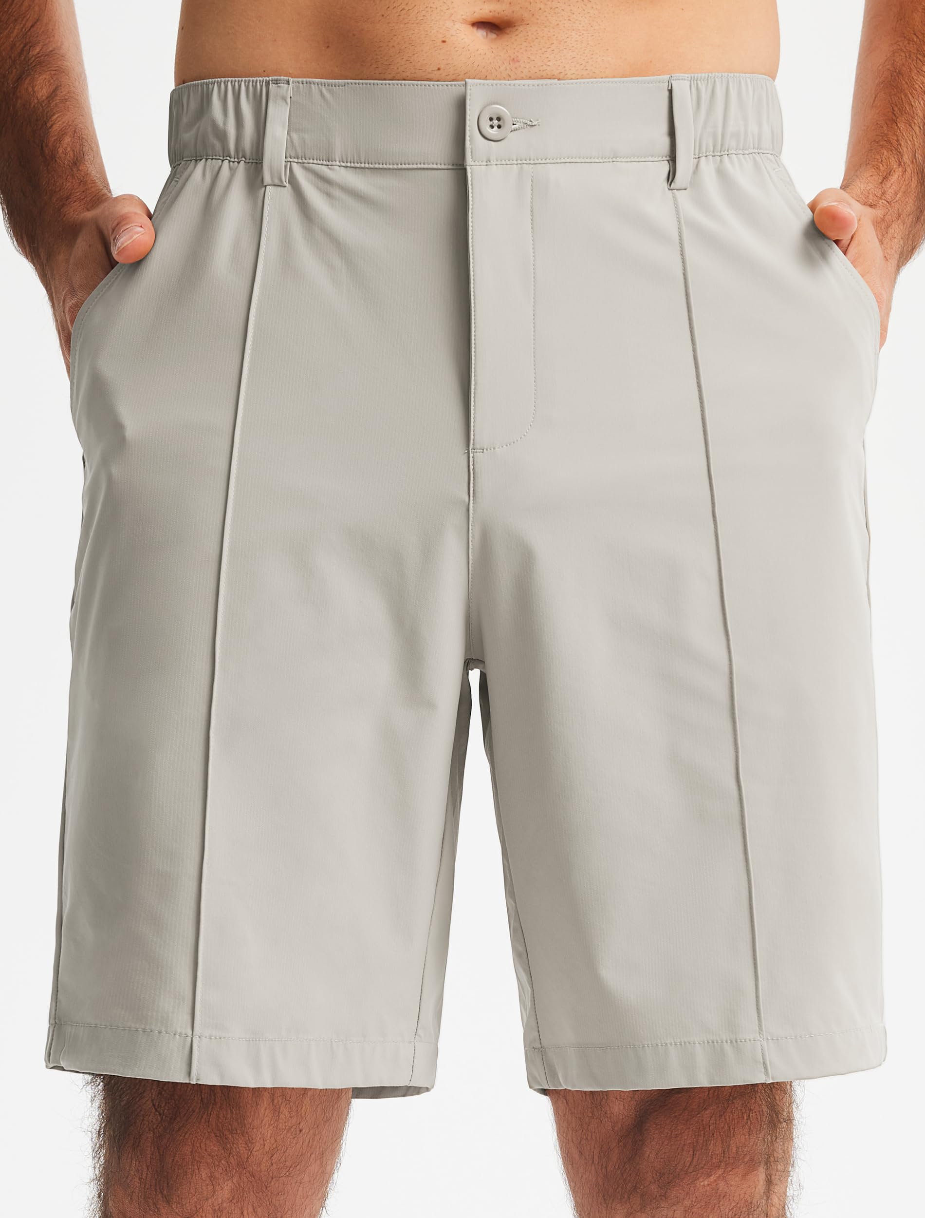 Men's Classic Fit 9" Golf Shorts Casual Summer Outfits | All Day Comfy, Stretch, Elastic Waist, Lightweight, Quick Dry Dress Travel Clothing