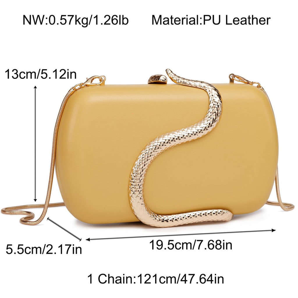 PU Leather Handbag Detachable Chain Crossbody Shoulder Evening Bag Clutch Purse for Women Formal Wedding Party Prom
