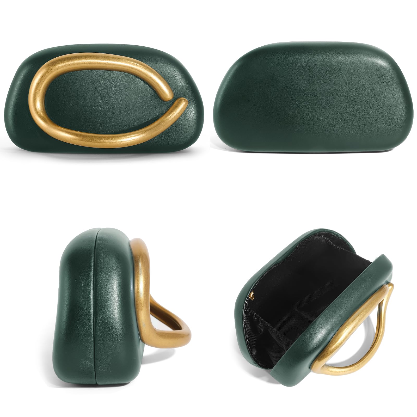 Clutch Purses for Women Formal, PU Leather/Marble Acrylic Evening Bags with Chain, Trendy Metal Handle Purses 2025