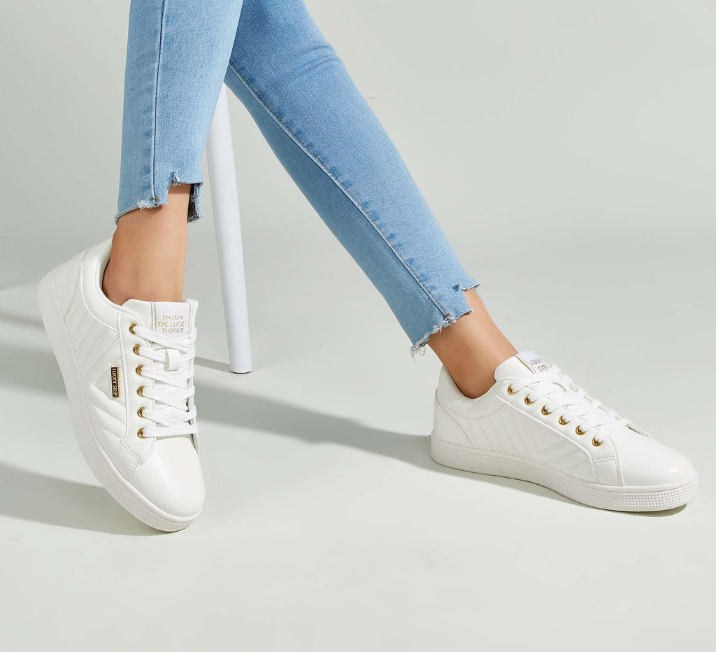 LUCKY STEP Women's Sparkly Glitter Shoes Bling Shiny | Sparkle Bedazzled Fashion Sneaker for Walking Wedding | Dressy Versatile Casual Style