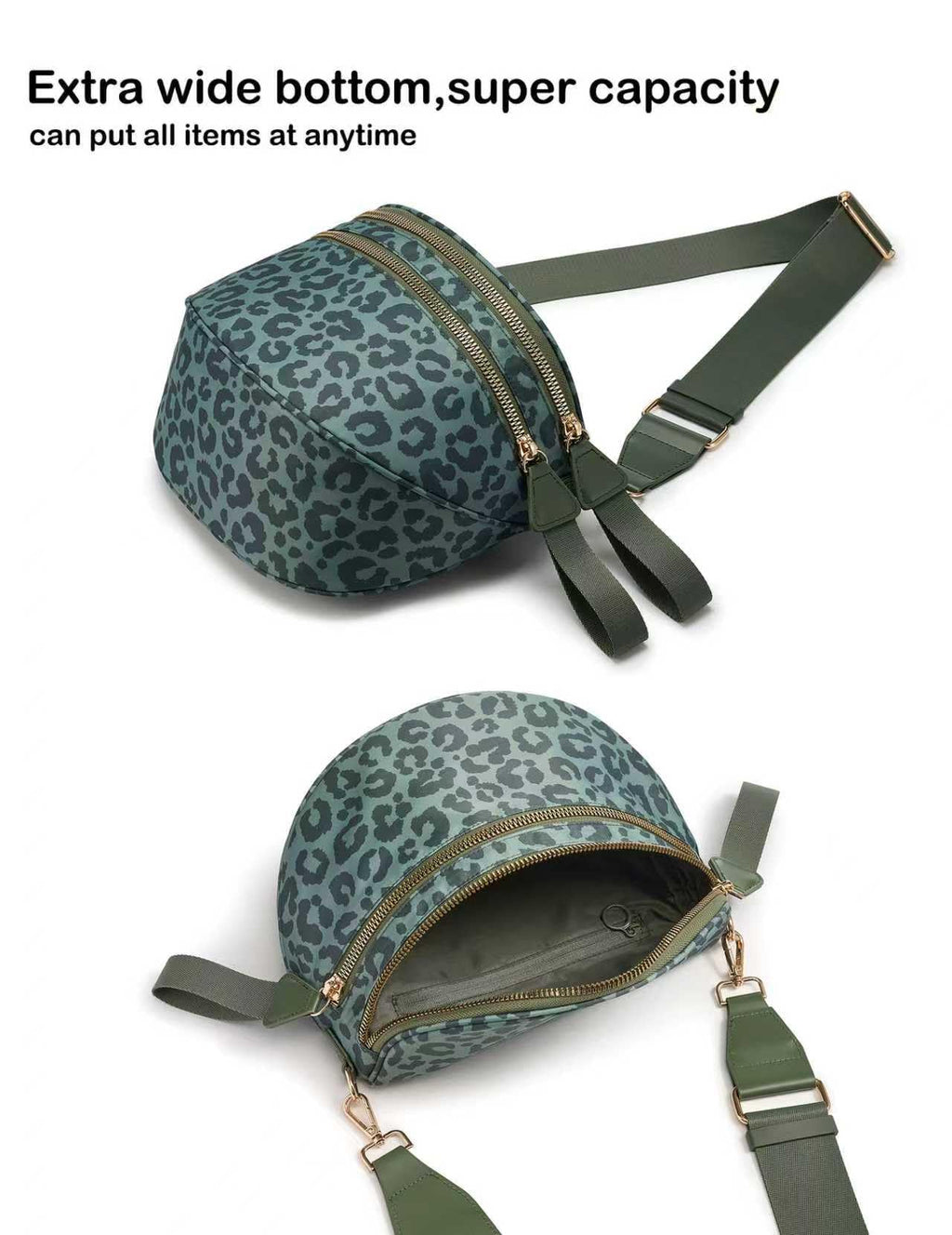 FEIBOON Spacious Nylon Crossbody Bag Bum Bag Handbags Wallets Purses Trendy Shoulder Bag for Women