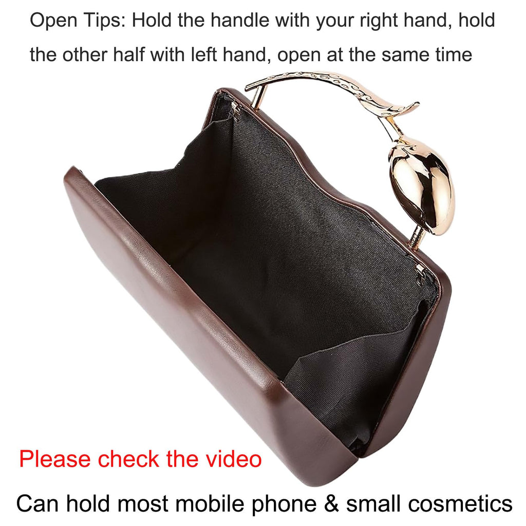 PU Leather Handbag Detachable Chain Crossbody Shoulder Evening Bag Clutch Purse for Women Formal Wedding Party Prom