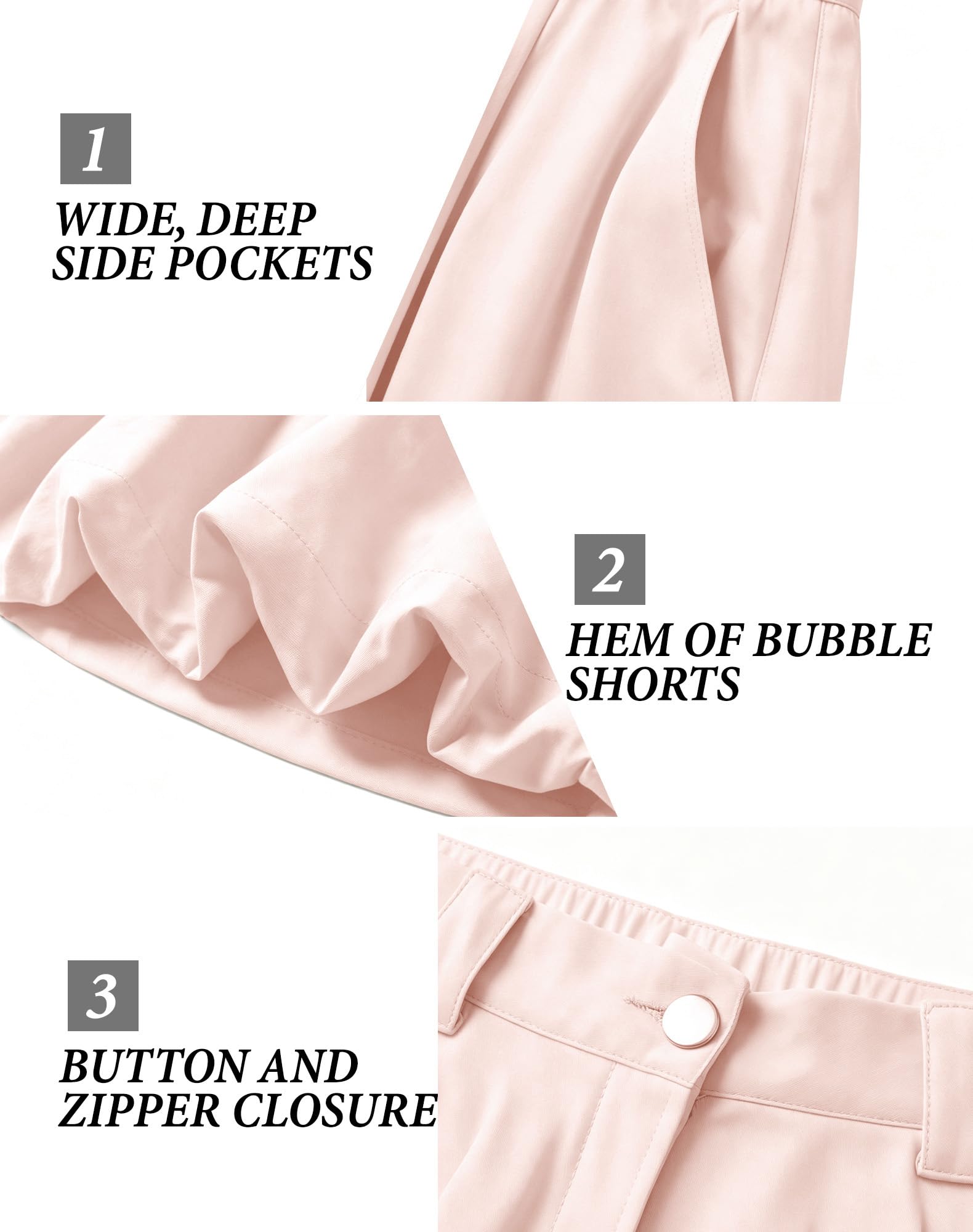Women's Wide Leg Capri Pants Baggy Pleated Cropped Bubble Pants | High Waisted,with Pockets,Casual,Soft and Lightweight,Skirt Pants,Lantern Balloon Pants