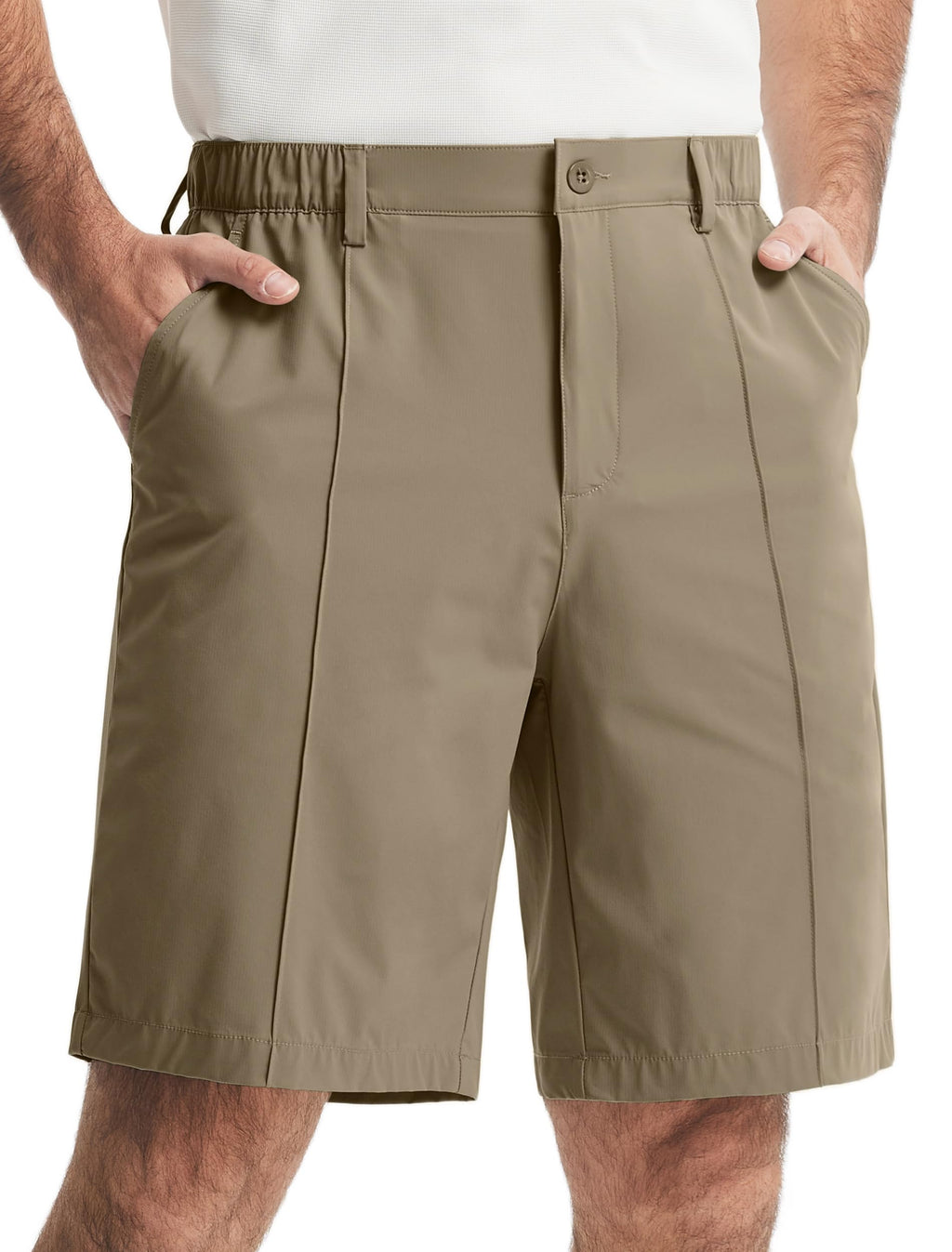 Men's Classic Fit 9" Golf Shorts Casual Summer Outfits | All Day Comfy, Stretch, Elastic Waist, Lightweight, Quick Dry Dress Travel Clothing