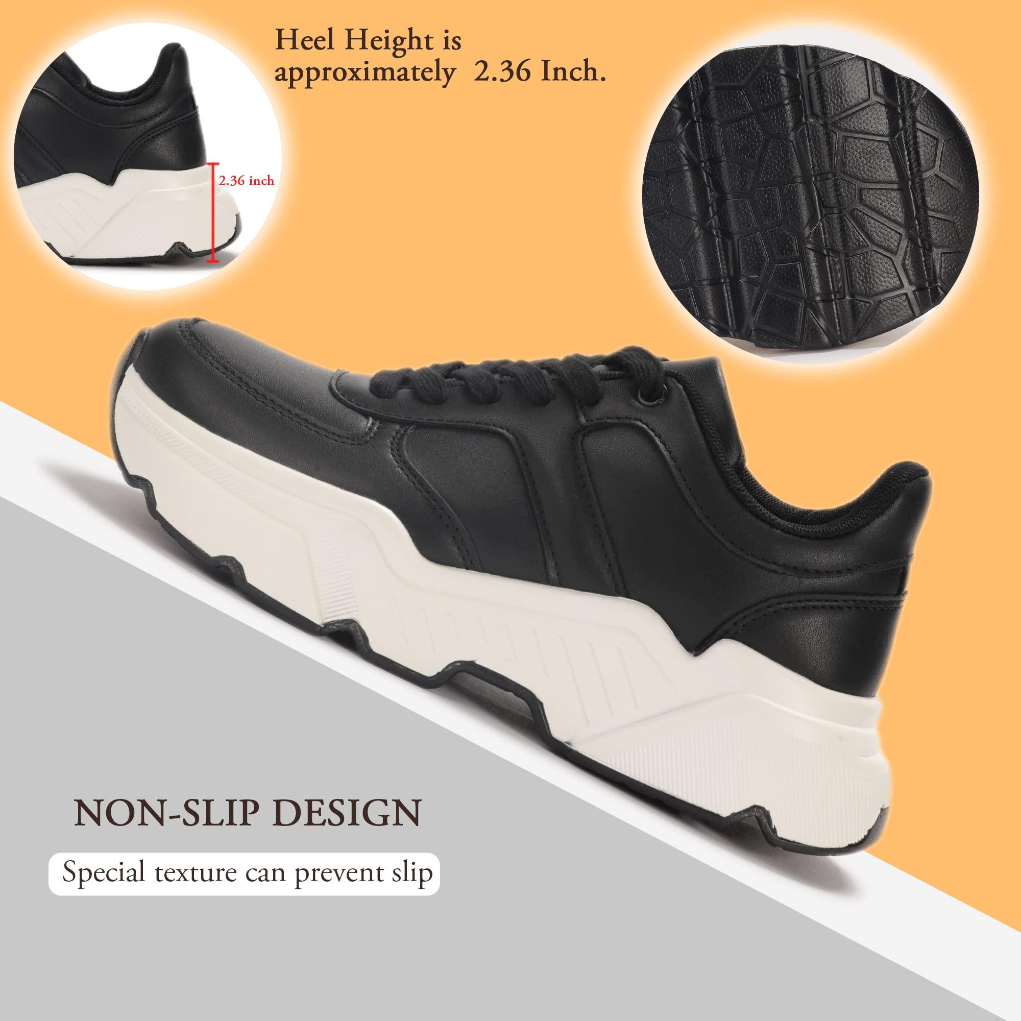 BELOS Women Platform Chunky Sneakers Fashion Dad Sneakers | Casual Lace Up Comfortable Lightweigt Walking Shoes