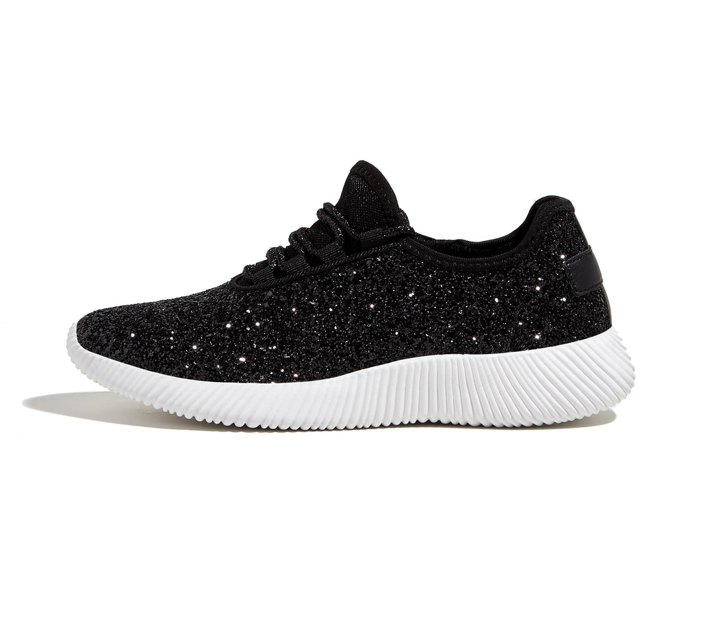 K KIP WOK Fashion Glitter Sneakers for Womens Silp On Running Shoes Lightweigt Tennis Walking Sneakers