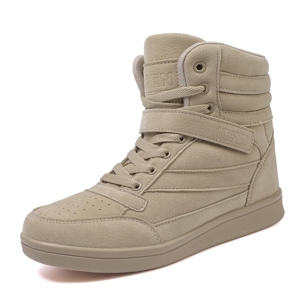 UBFEN Womens High Top Sneakers with Hidden Wedge Heel Ankle Support Boots | 2 Inch Height Increase, Retro Style, Comfortable, Platform, Suitable For Commuting, Shopping, Travel, Casual, Daily Wear