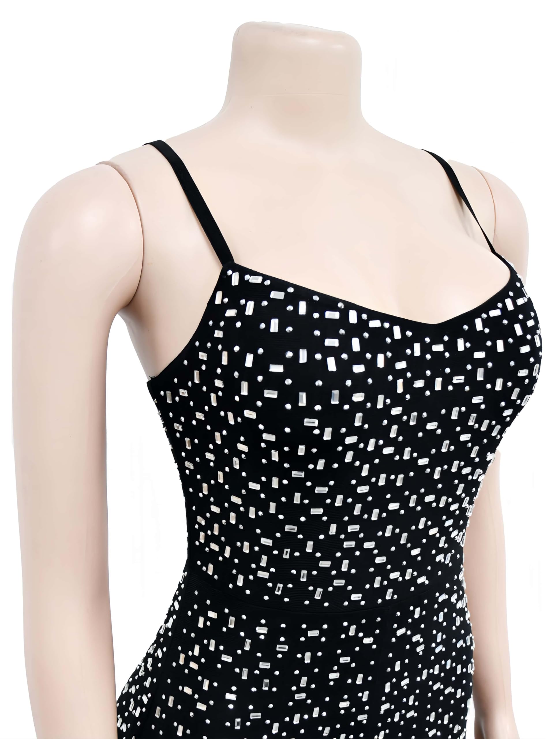 Figdaw Women's Sparkle Rhinestone Jumpsuits for Women Sexy Party Night Out