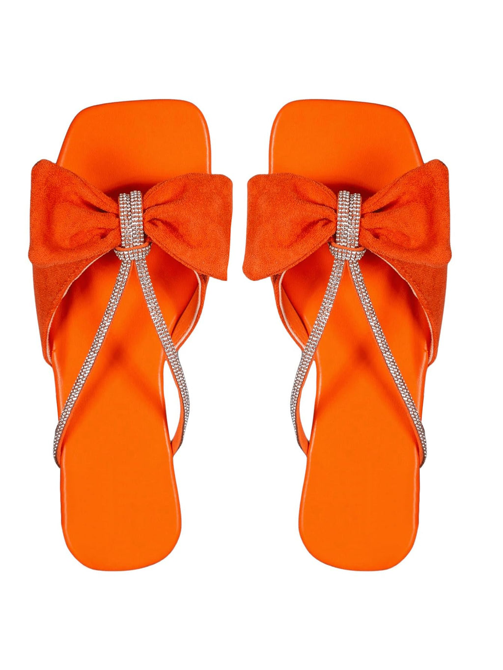 OYOANGLE Women's Rhinestone Bow Open Toe Corduroy Flat Sandals | Casual Slide, Summer, Dressy, Slip on Casual Flat Sandals, Ladies Sandals, Summer, Party, Wedding