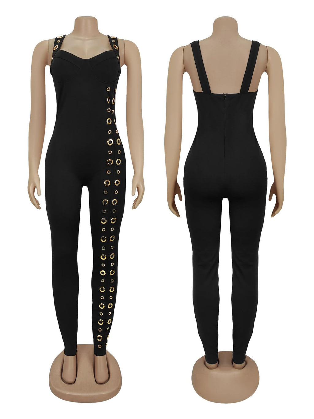Figdaw Women's Sparkle Rhinestone Jumpsuits for Women Sexy Party Night Out
