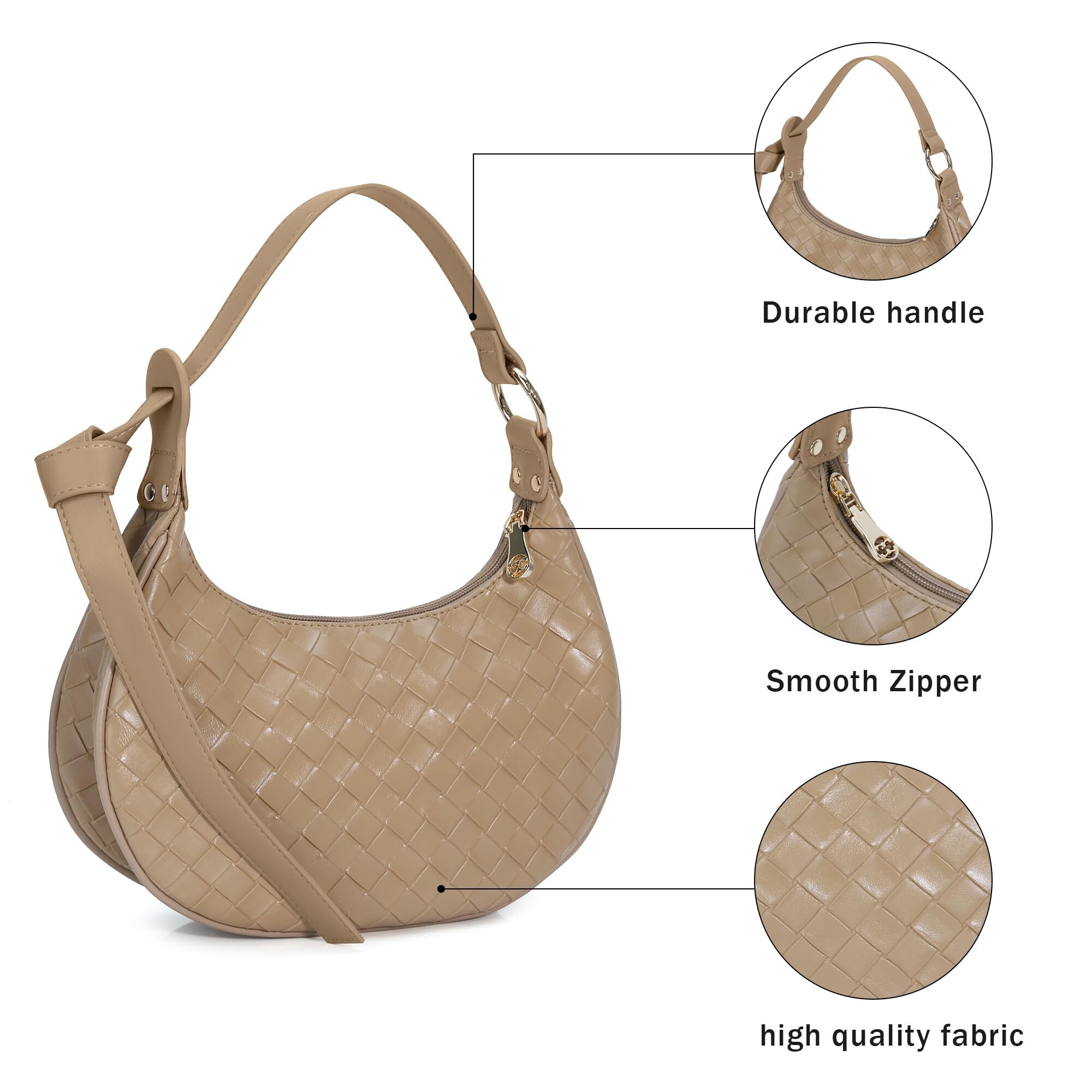 Purse for Women Shoulder Bag Vintage Clutch Hobo Tote Handbags