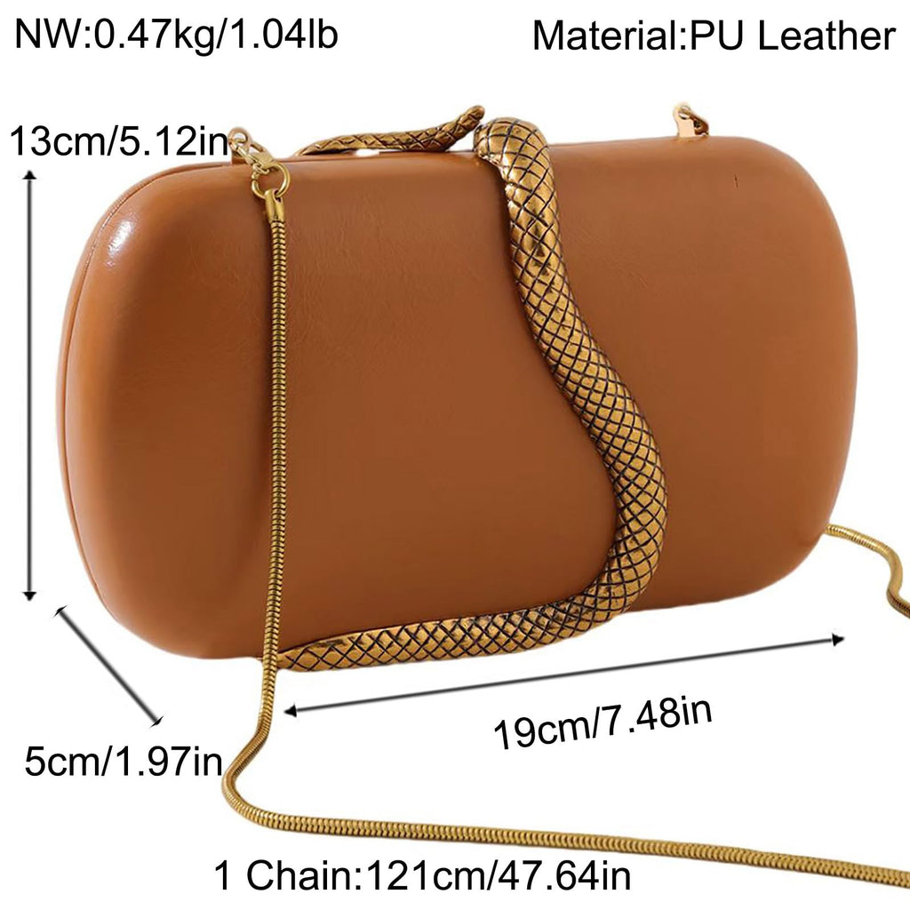 PU Leather Handbag Detachable Chain Crossbody Shoulder Evening Bag Clutch Purse for Women Formal Wedding Party Prom