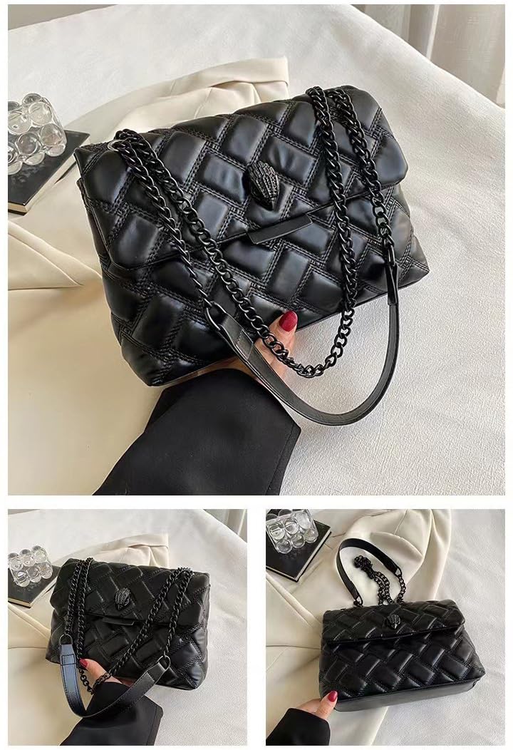 Women's Elegant Quilted Design Cute Shoulder Bag, Fashionable Shoulder Crossbody Chain Women's Bag for Women & Girls