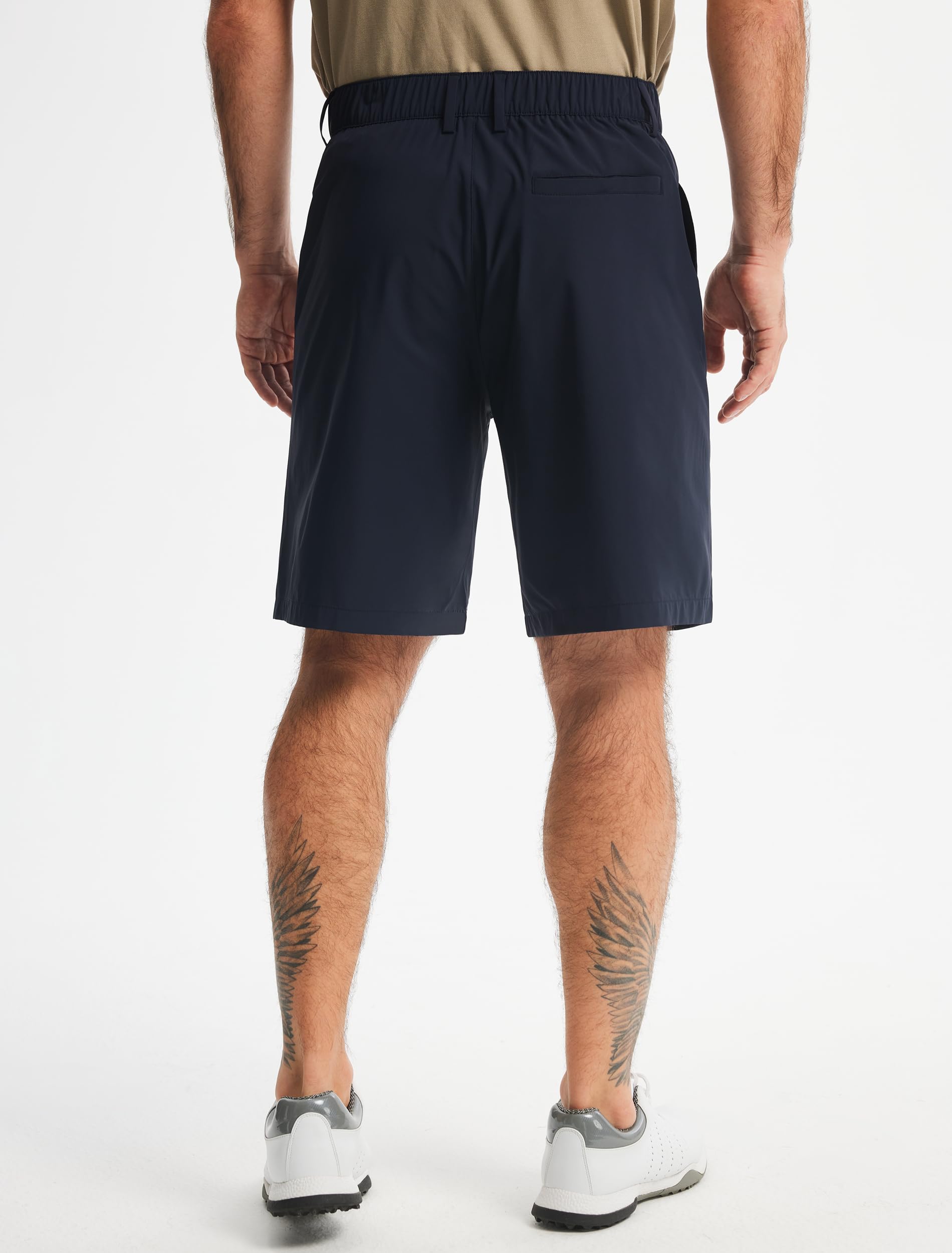 Men's Classic Fit 9" Golf Shorts Casual Summer Outfits | All Day Comfy, Stretch, Elastic Waist, Lightweight, Quick Dry Dress Travel Clothing