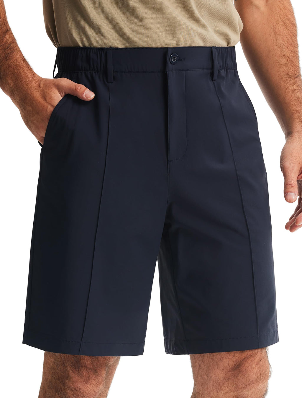 Men's Classic Fit 9" Golf Shorts Casual Summer Outfits | All Day Comfy, Stretch, Elastic Waist, Lightweight, Quick Dry Dress Travel Clothing