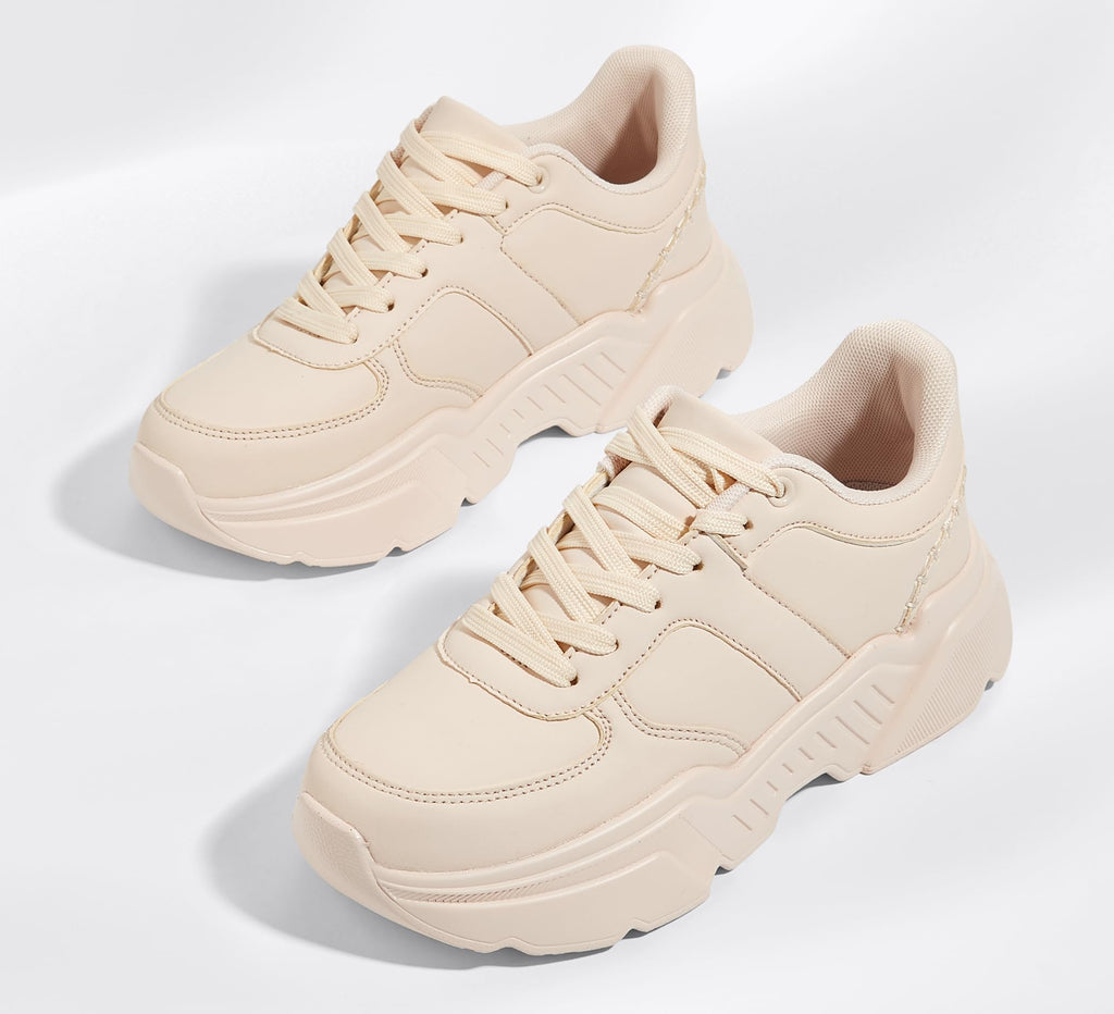 BELOS Women Platform Chunky Sneakers Fashion Dad Sneakers | Casual Lace Up Comfortable Lightweigt Walking Shoes