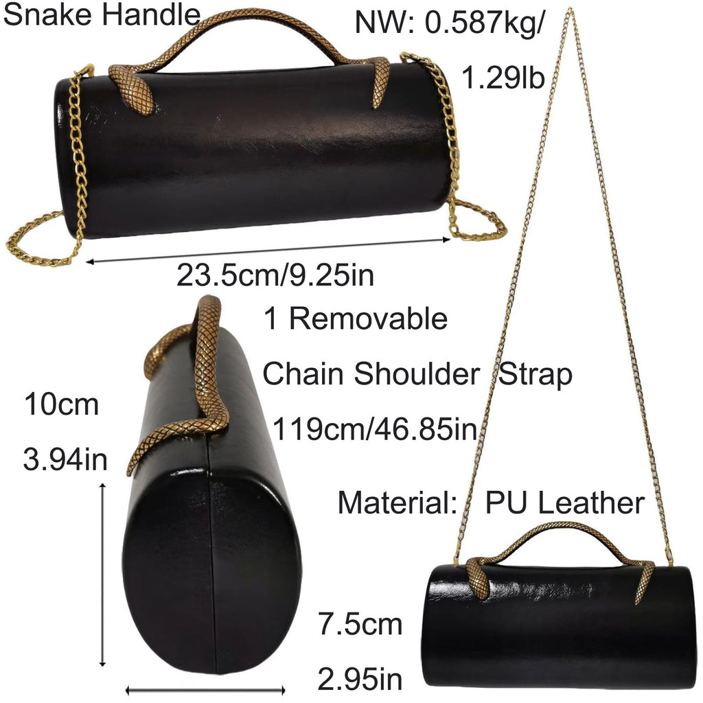 PU Leather Handbag Detachable Chain Crossbody Shoulder Evening Bag Clutch Purse for Women Formal Wedding Party Prom