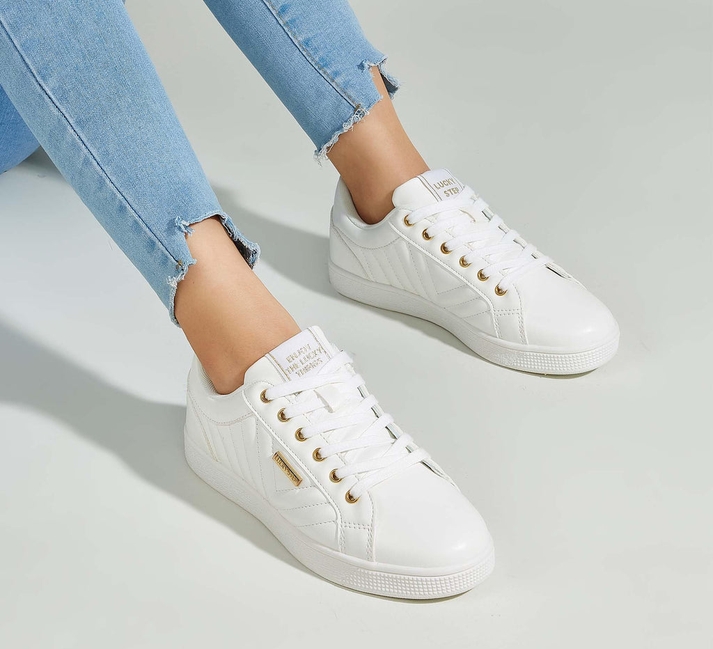 LUCKY STEP Women's Sparkly Glitter Shoes Bling Shiny | Sparkle Bedazzled Fashion Sneaker for Walking Wedding | Dressy Versatile Casual Style