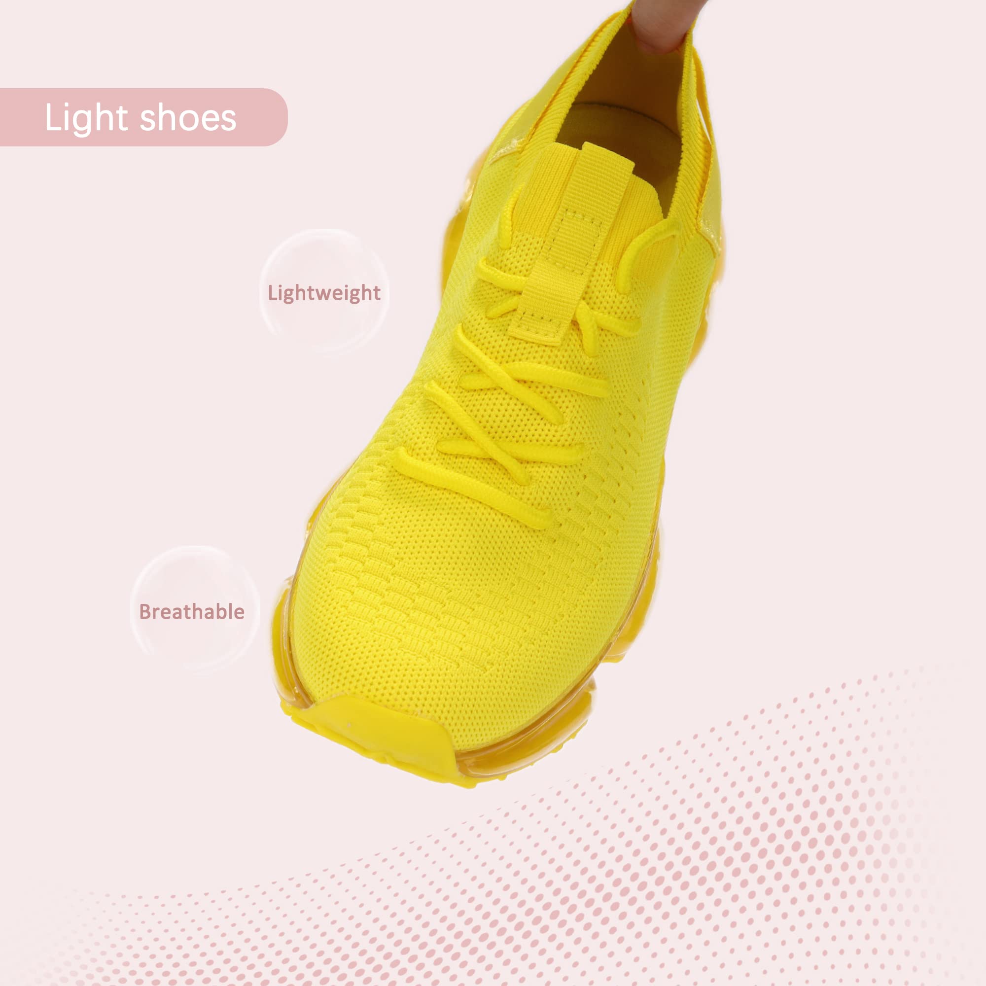 LUCKY STEP Women Air Cushion Fashion Sneakers | Breathable Casual Comfortable Lightweight Walking Shoes