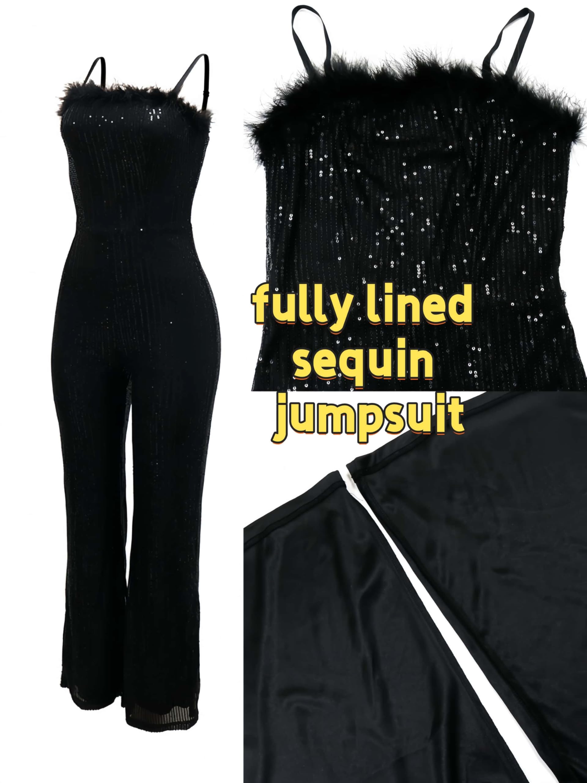 Figdaw Women's Sparkle Rhinestone Jumpsuits for Women Sexy Party Night Out