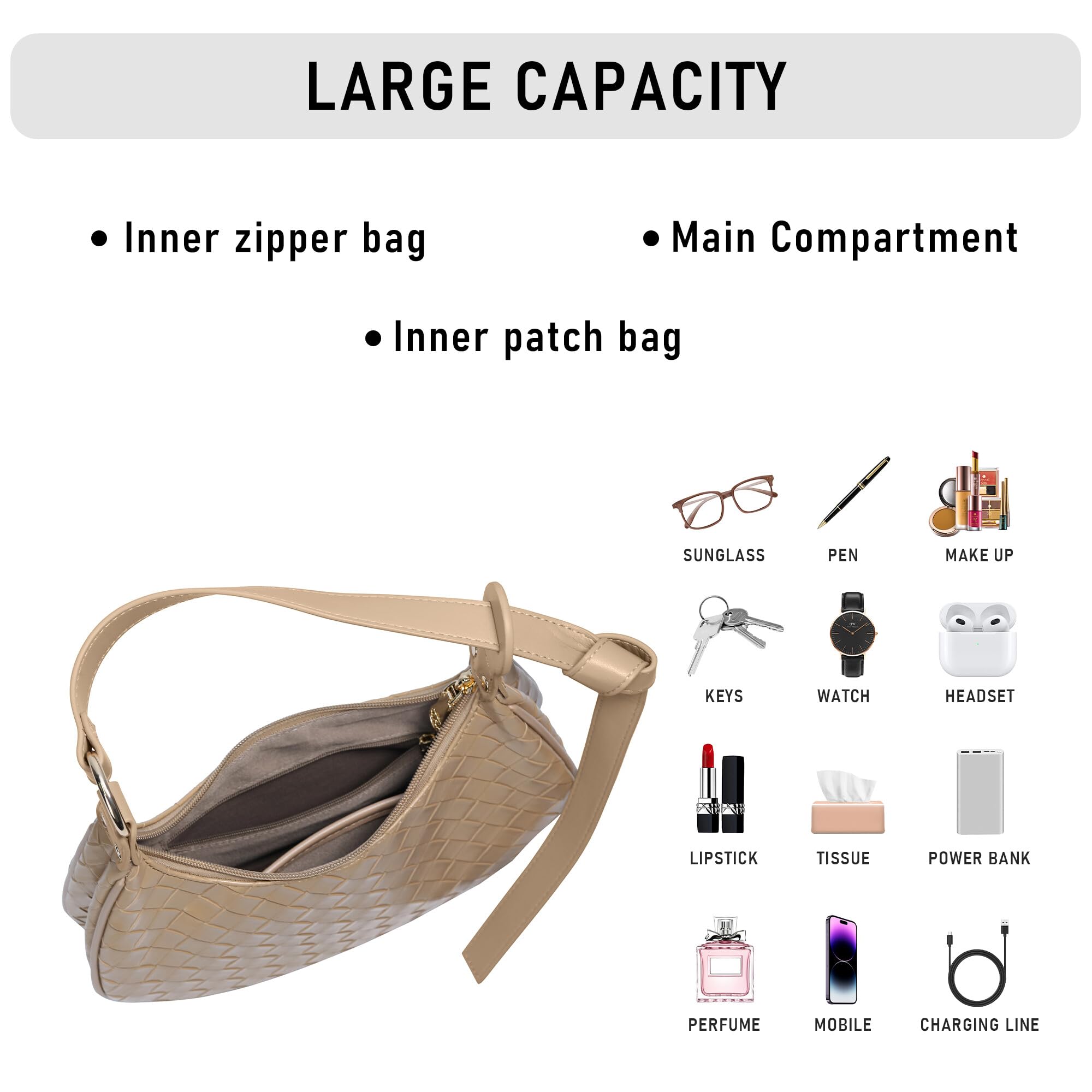 Purse for Women Shoulder Bag Vintage Clutch Hobo Tote Handbags