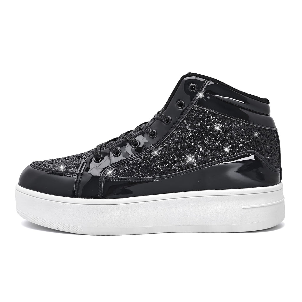IGxx Women Platform Glitter Sparkly Dressy Sequin Disco Sneakers