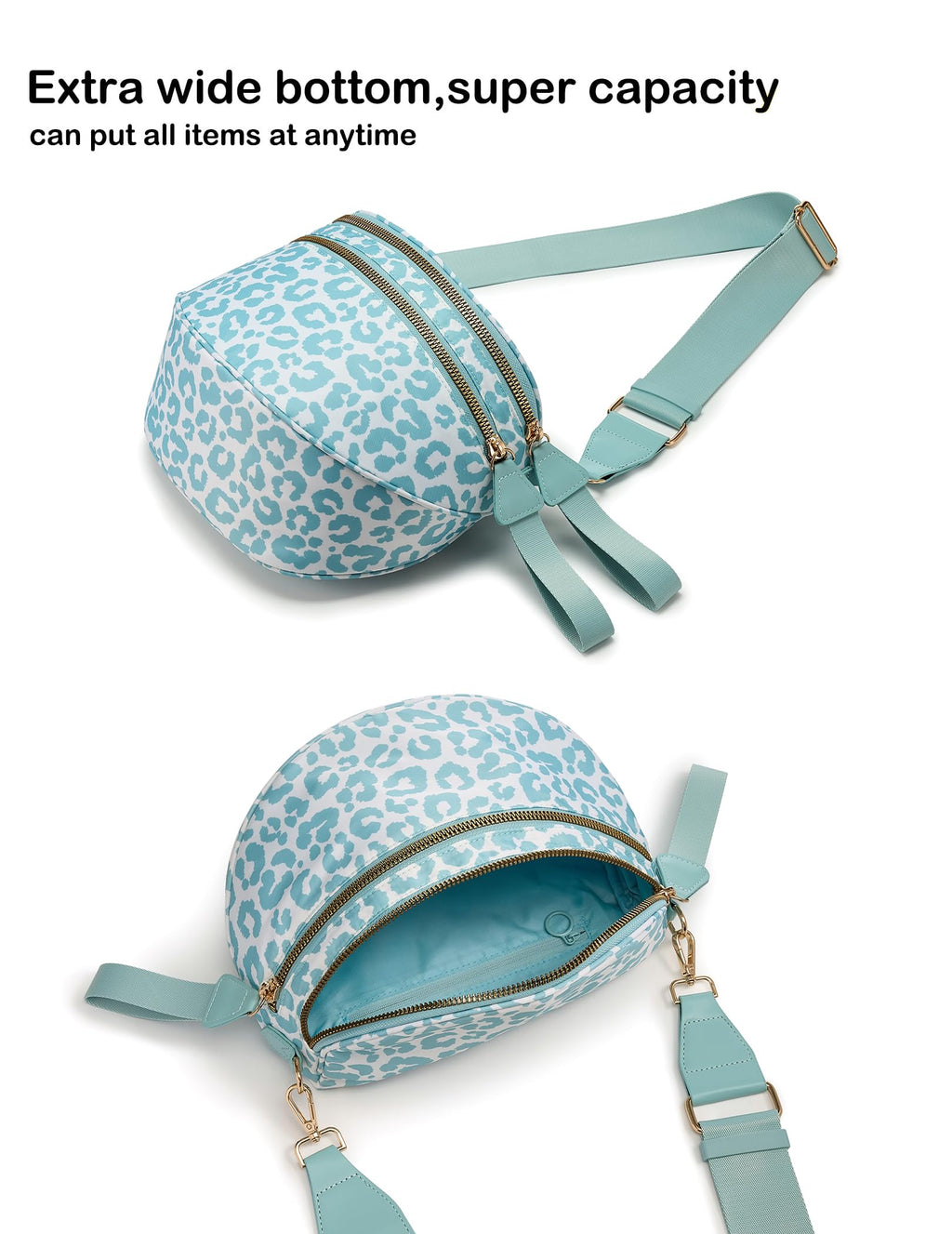 FEIBOON Spacious Nylon Crossbody Bag Bum Bag Handbags Wallets Purses Trendy Shoulder Bag for Women