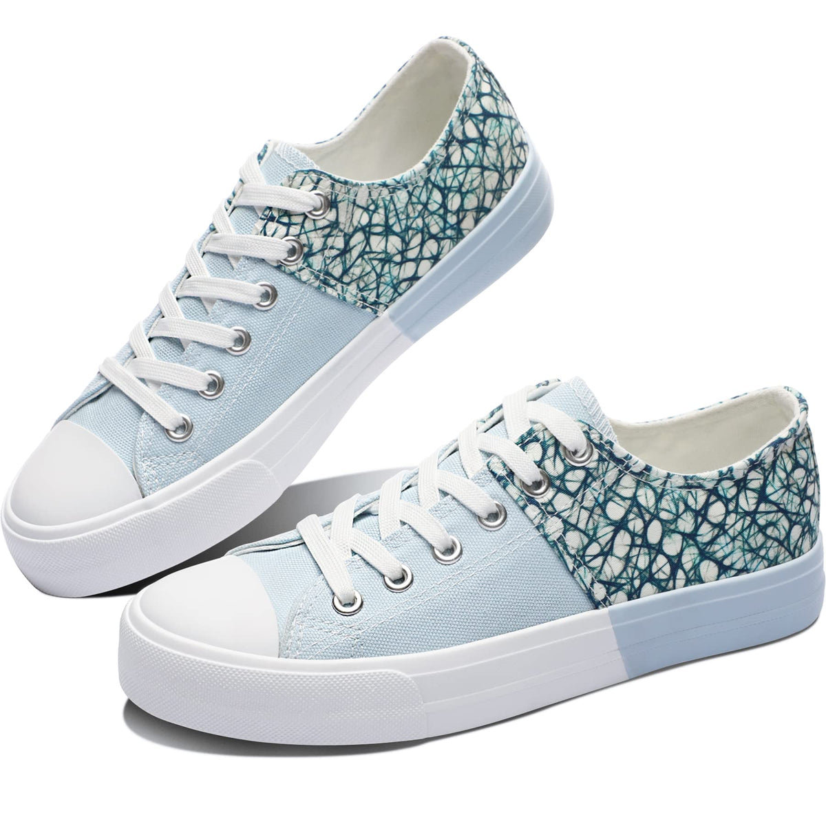 Obtaom Unisex Canvas Shoes Low Top Fashion Sneakers Slip on Walking Shoe