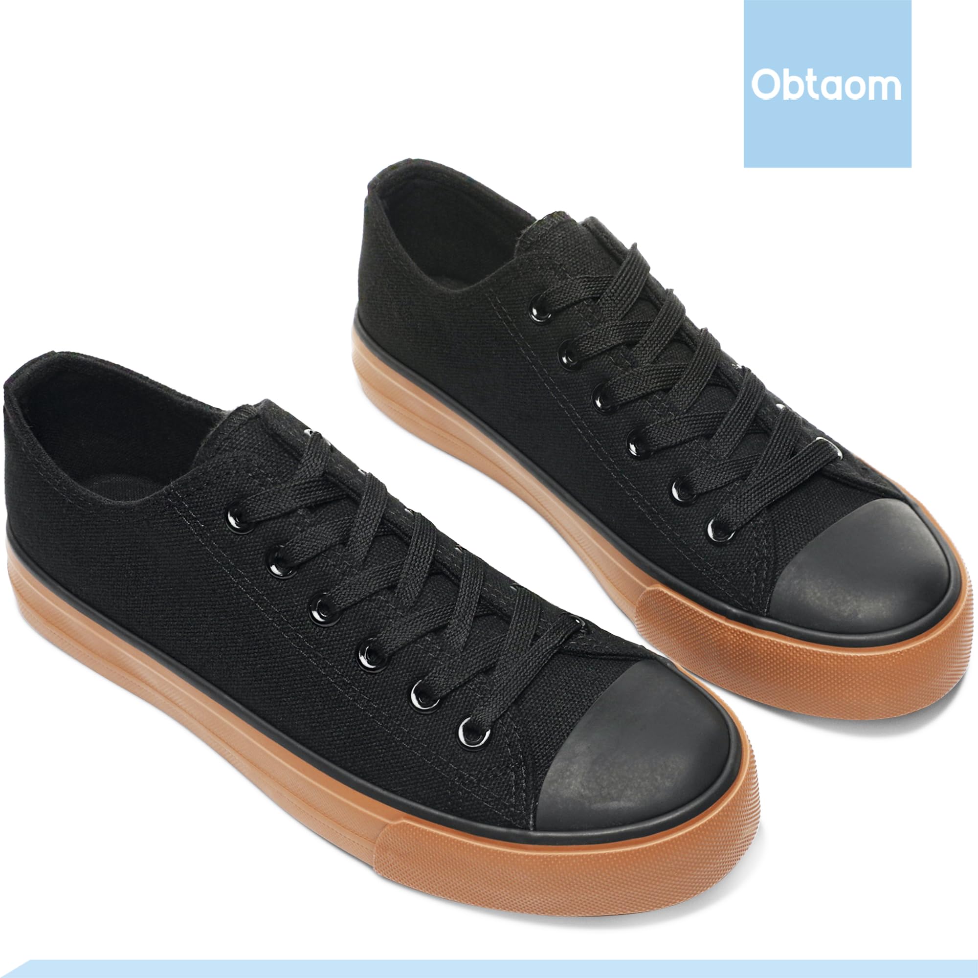 Obtaom Unisex Canvas Shoes Low Top Fashion Sneakers Slip on Walking Shoe