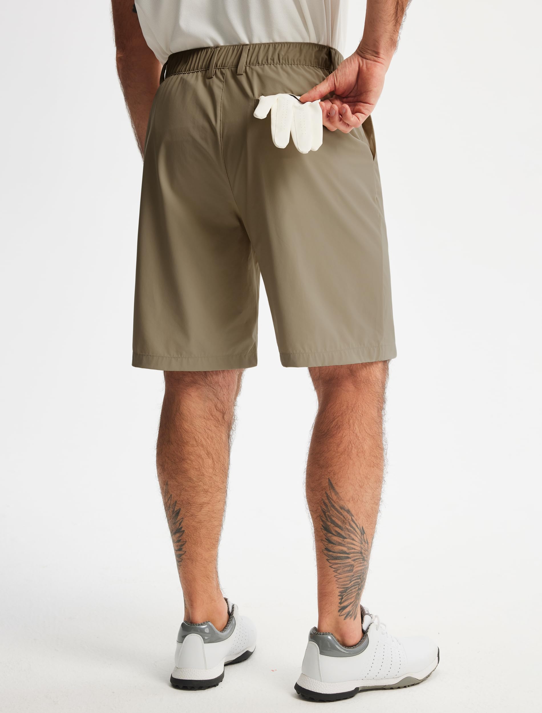 Men's Classic Fit 9" Golf Shorts Casual Summer Outfits | All Day Comfy, Stretch, Elastic Waist, Lightweight, Quick Dry Dress Travel Clothing